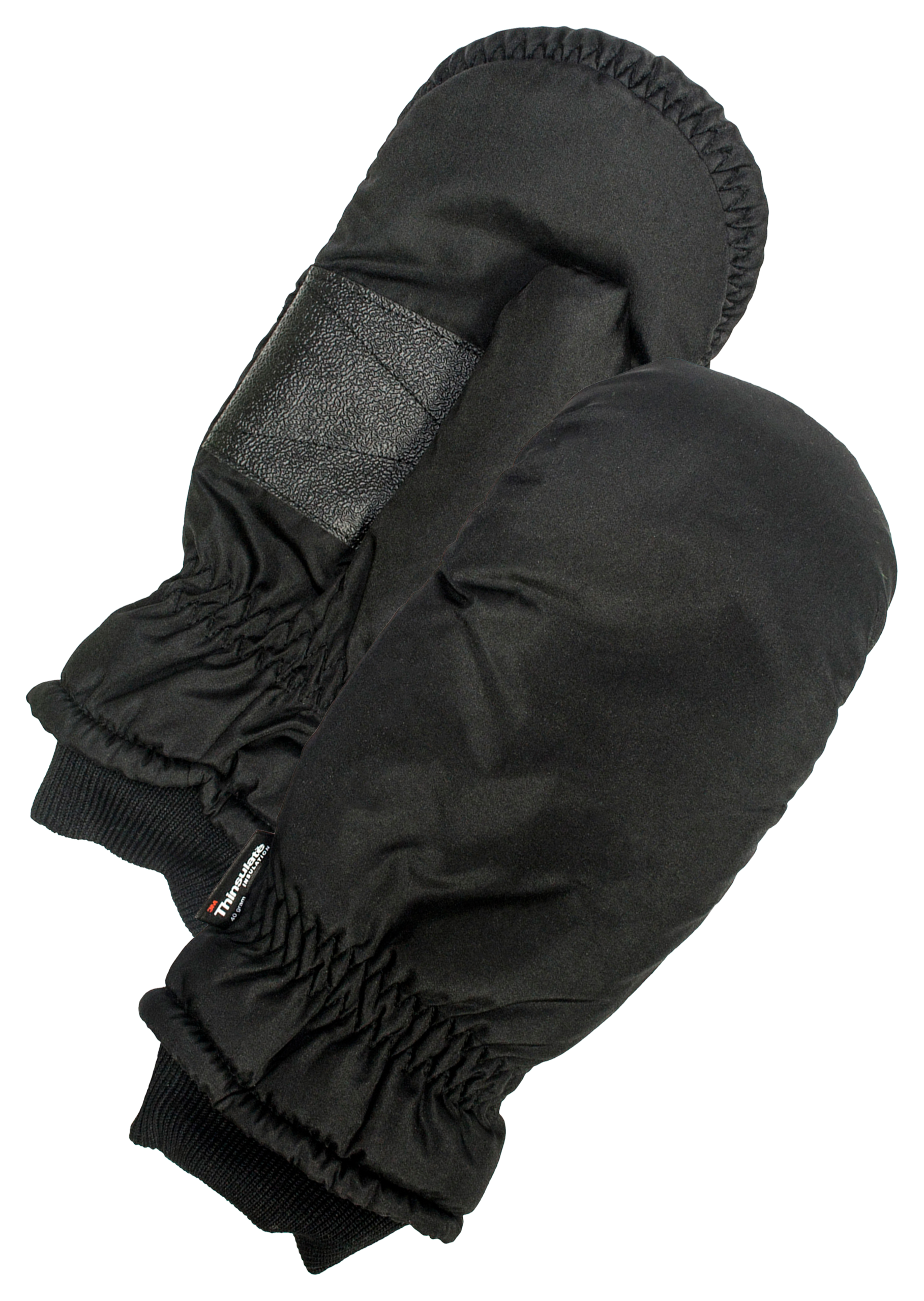 QuietWear Nylon Mittens for Men - Black - XL