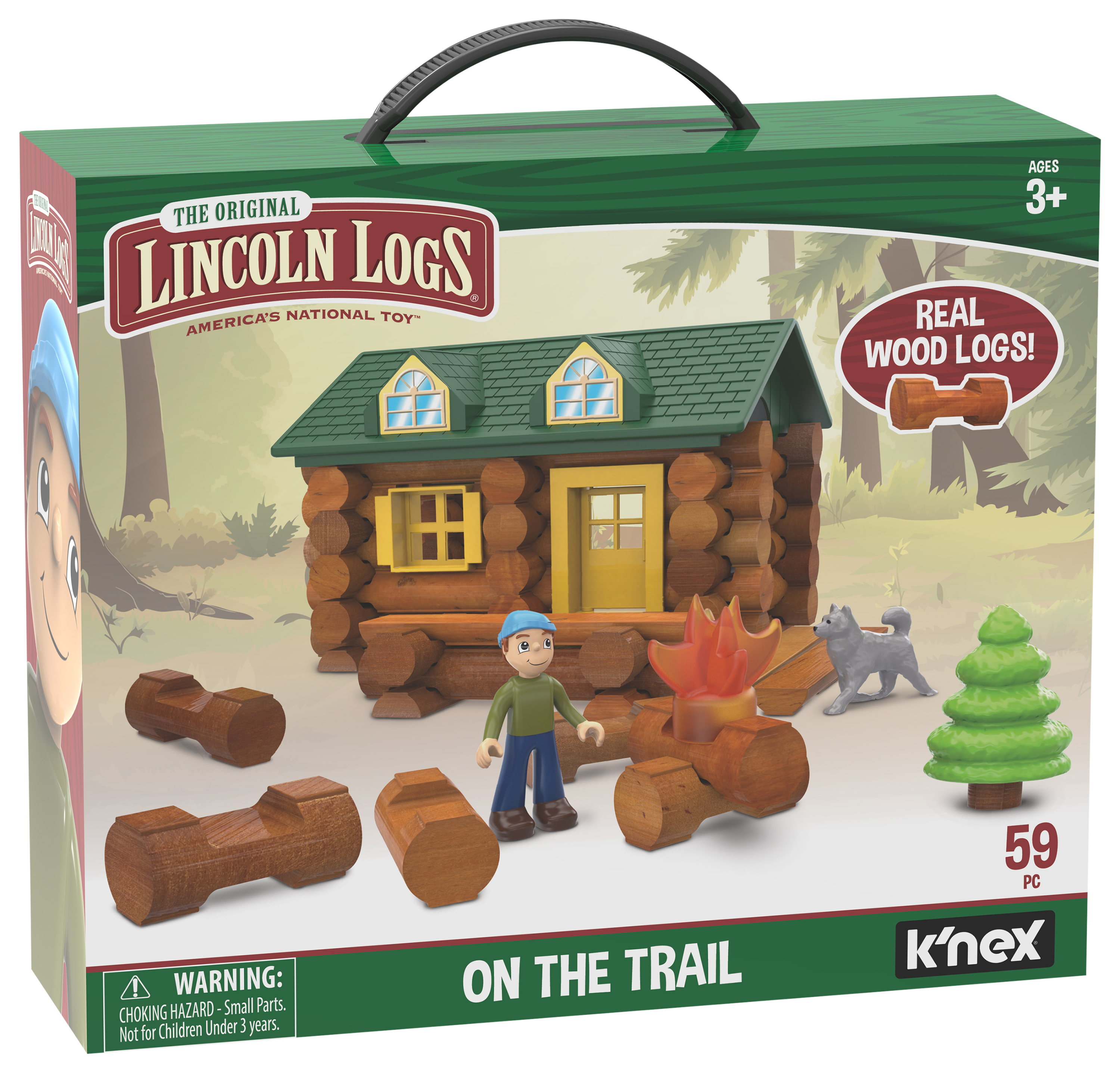 K'NEX Lincoln Logs On The Trail Construction Toy Set
