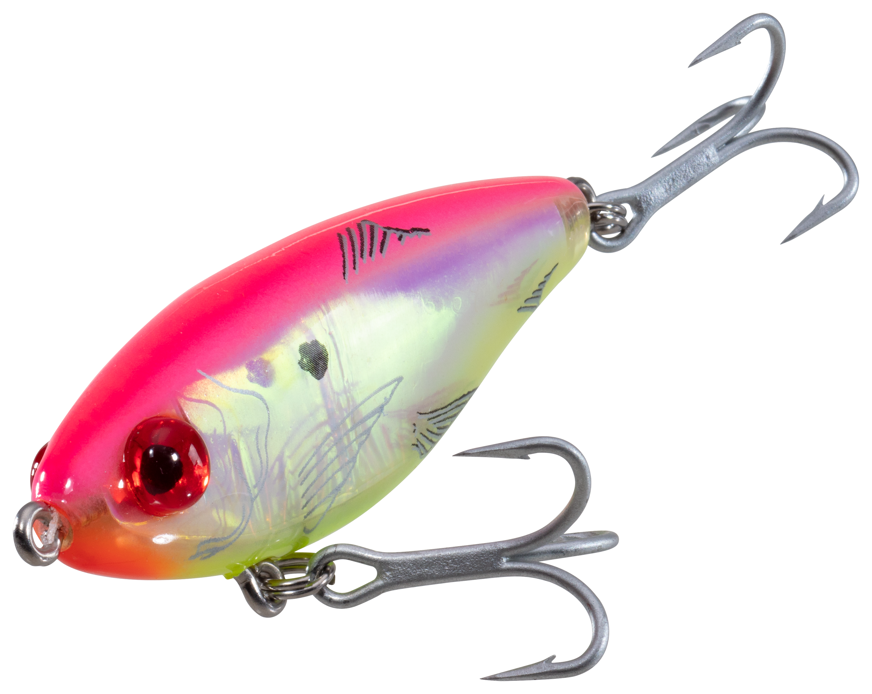 Image of MirrOlure MirrOdine Suspending Twitchbait- 3-1/8″ - Hot Pink/Chartreuse Belly