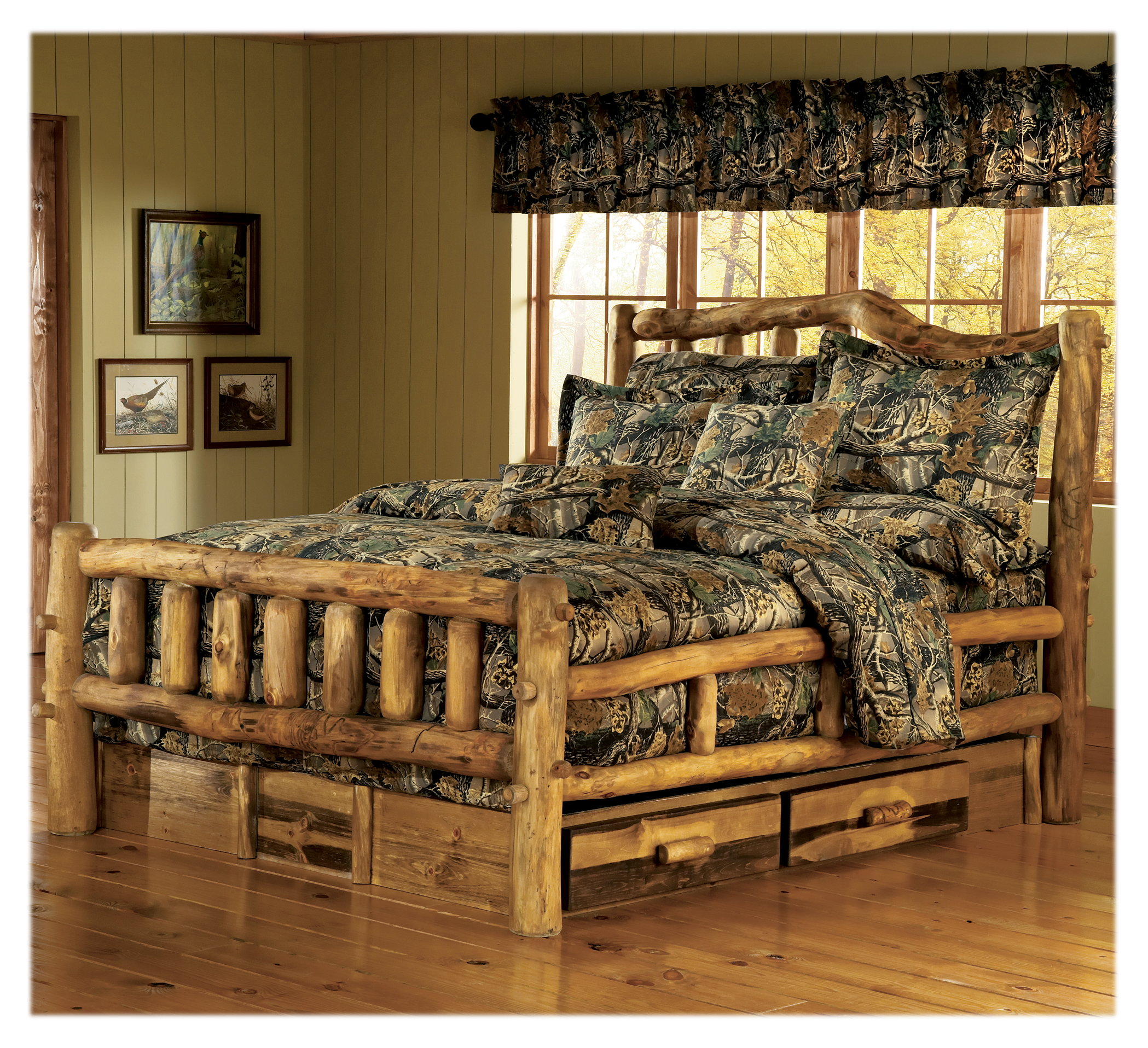 Mountain Woods Furniture Bronze Grizzly Bedroom Collection Snowload Bed - K