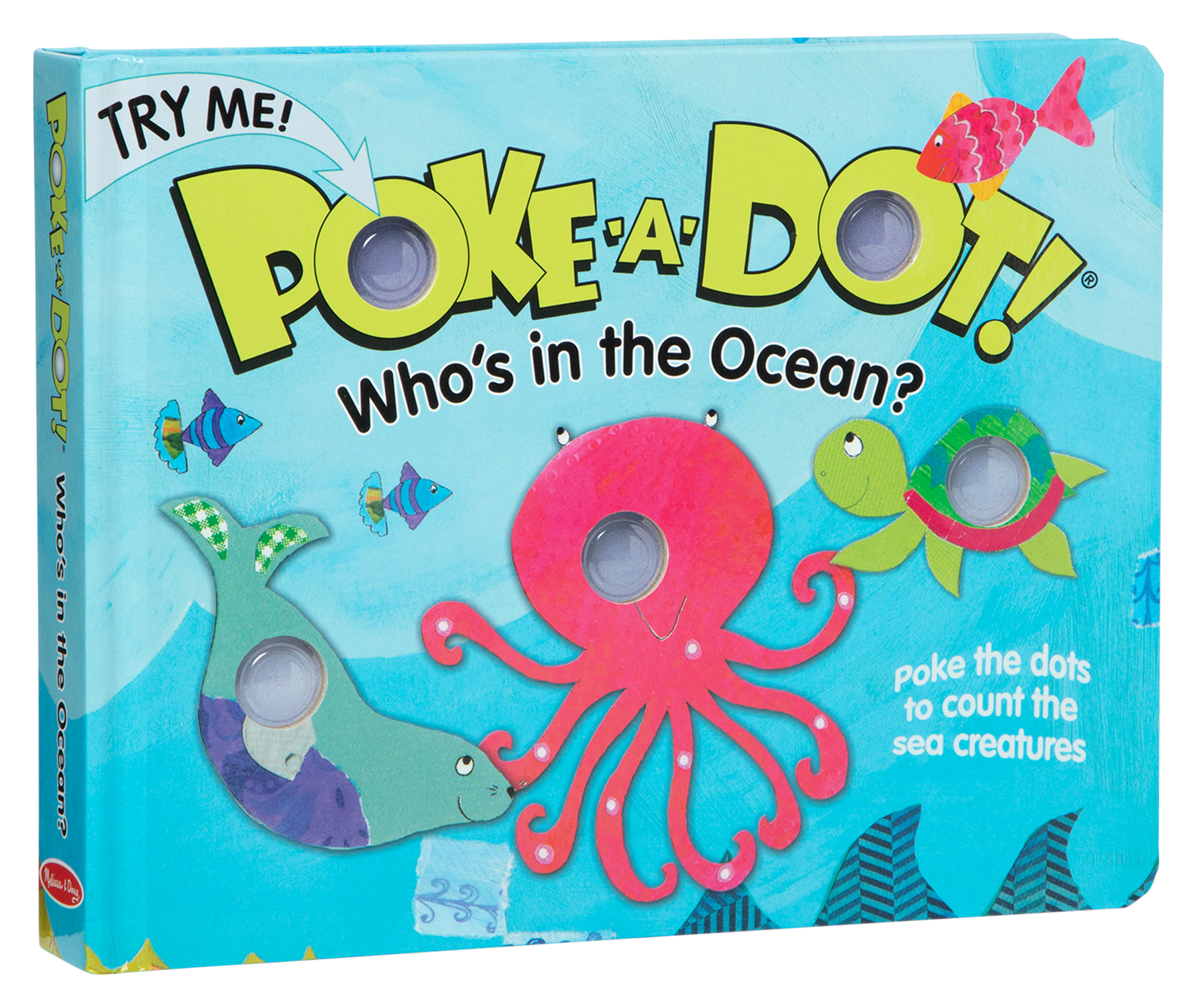 Image of Melissa &Doug Poke-A-Dot Who's in the Ocean Interactive Board Book for Kids