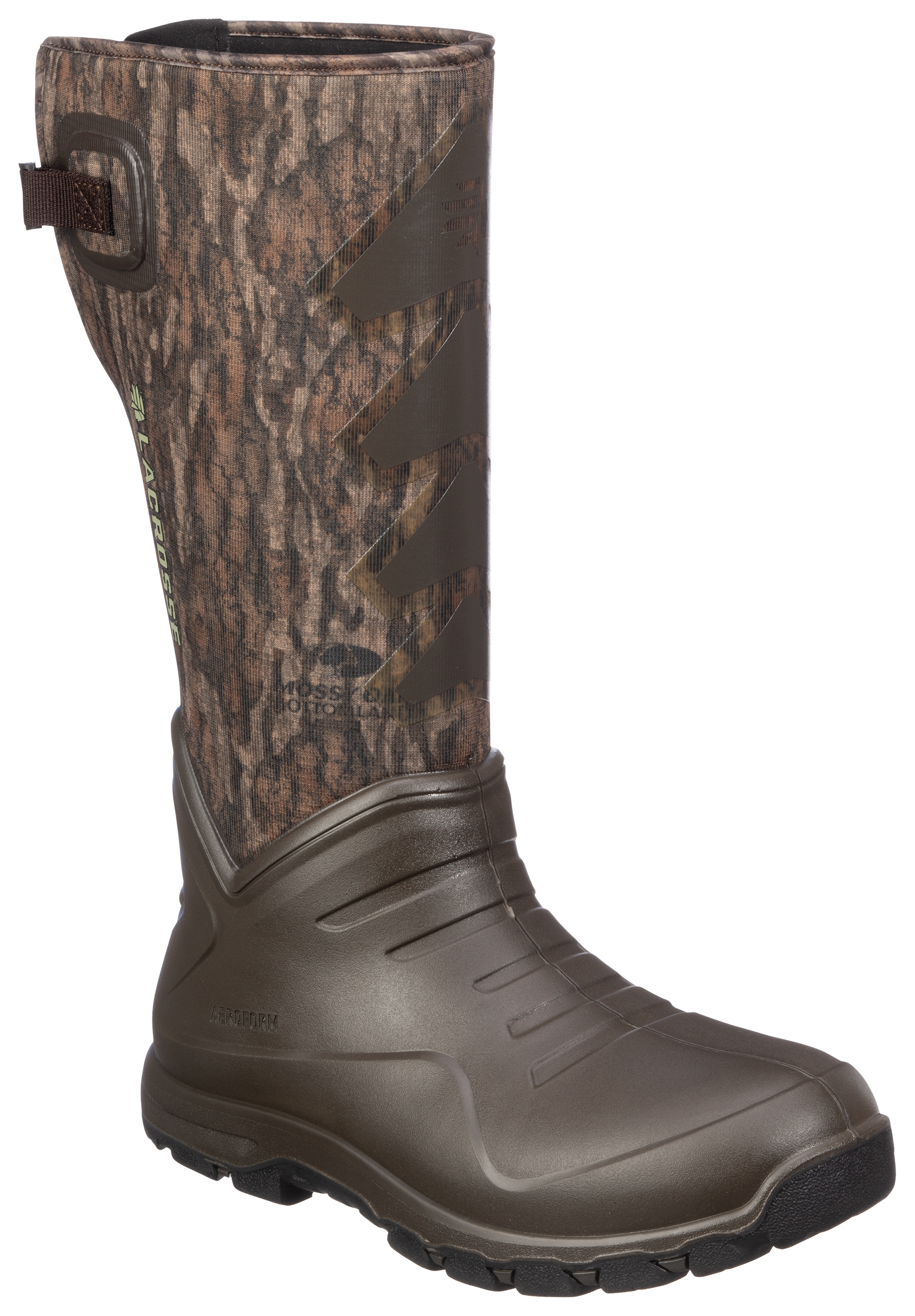 LaCrosse Aerohead Sport Rubber Boots for Men - Mossy Oak Bottomland - 9M