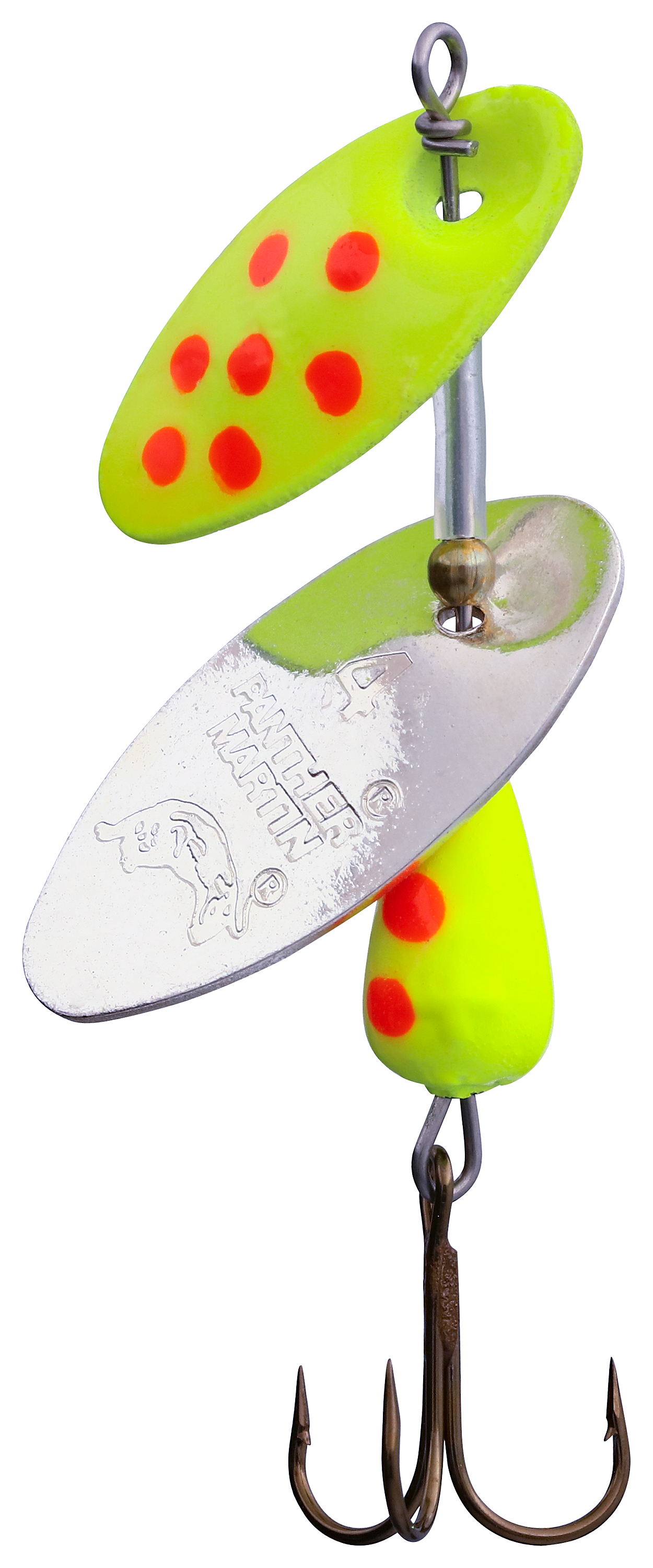 Image of Panther Martin Dual Flash Spinner - 2-1/2' - Chartreuse Silver