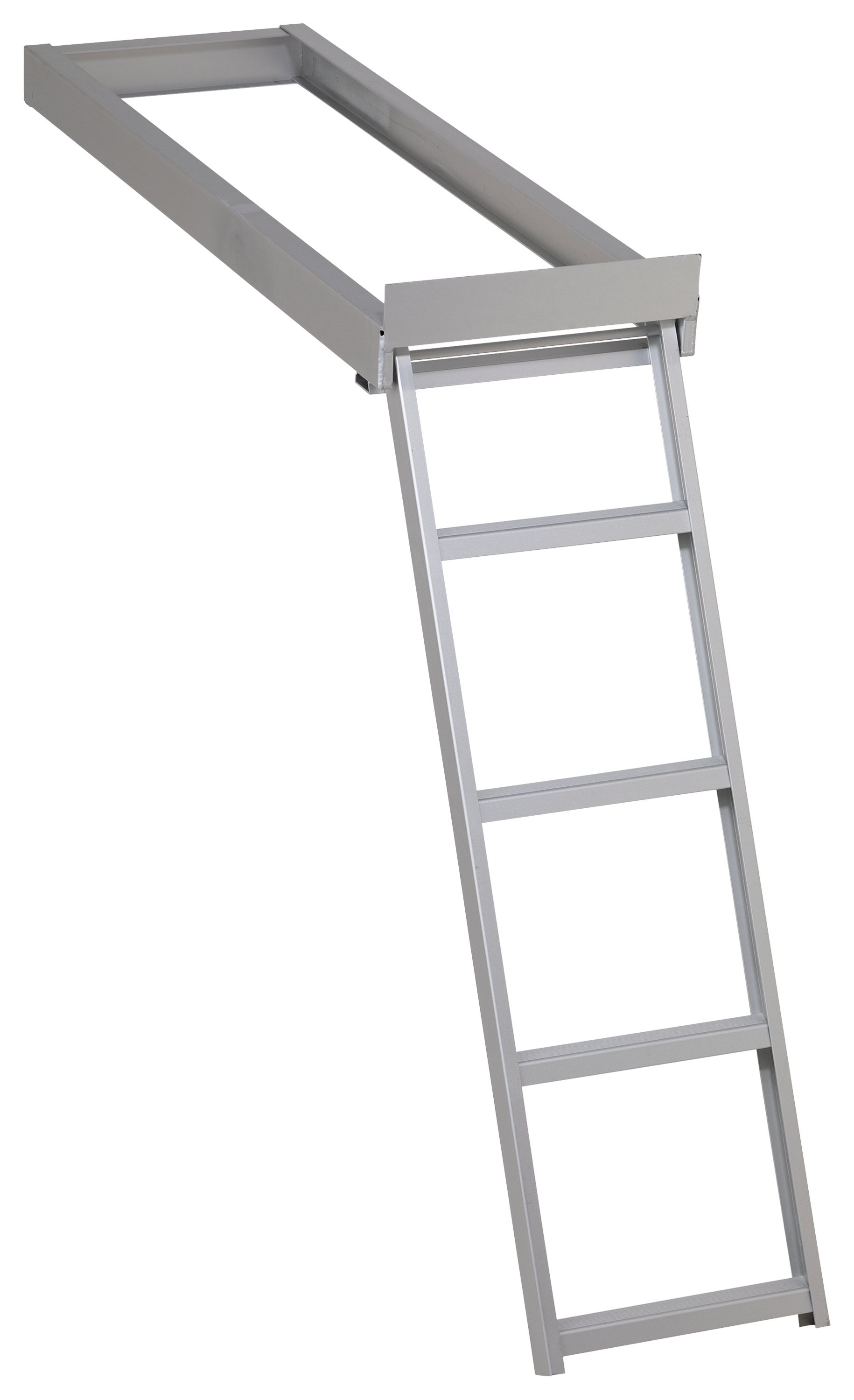 JIF Marine Under-Deck Flat-Front Pontoon Ladder - 4 Steps