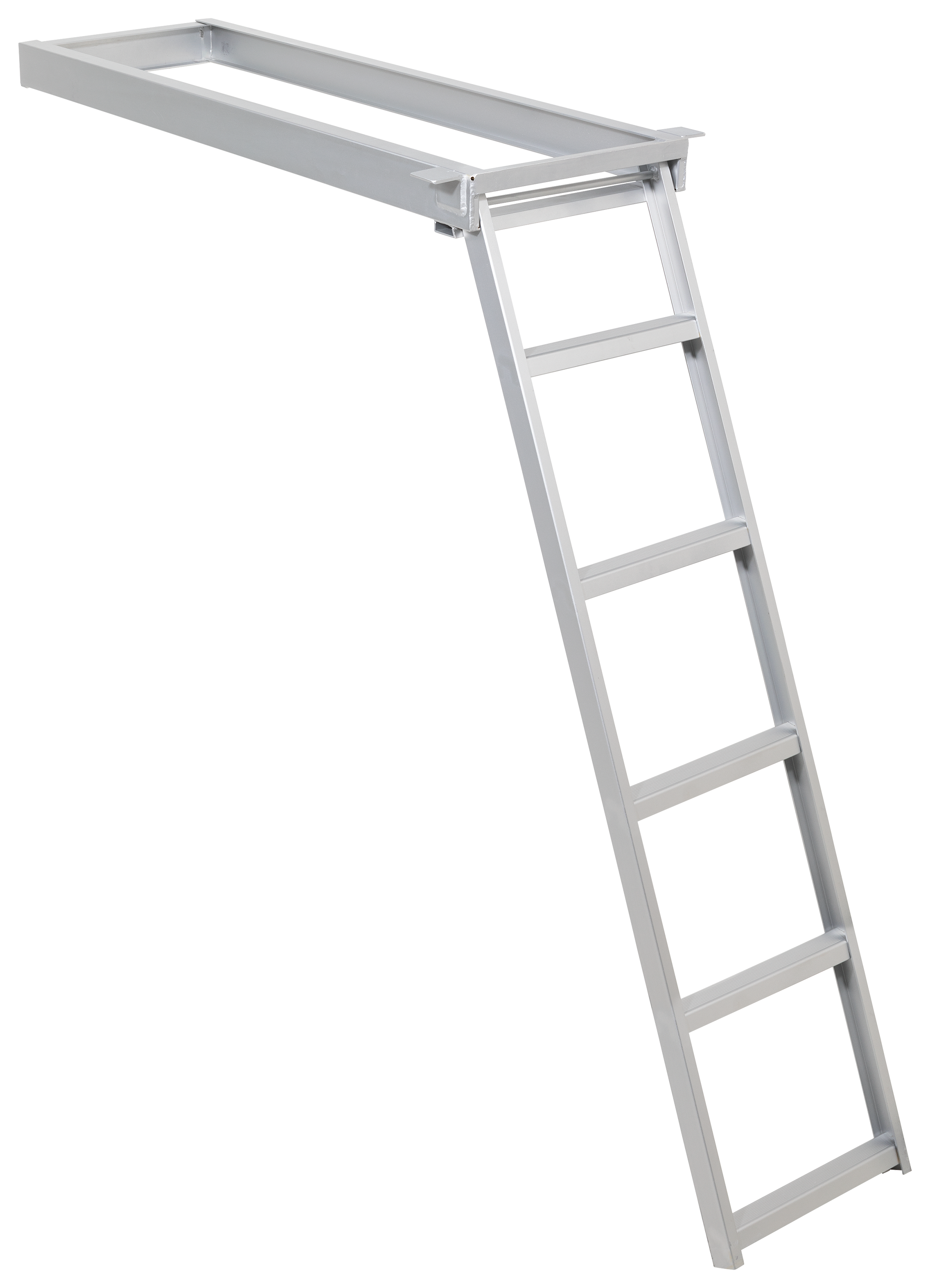 JIF Marine 4-Step Under-Deck Round-Front Pontoon Ladder - 23 lbs.