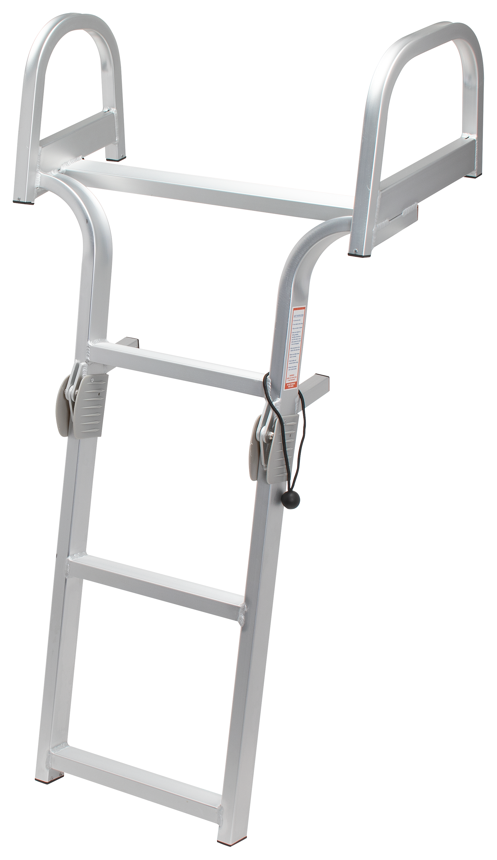 JIF Marine Rear Deck 3-Step Folding Pontoon Ladder