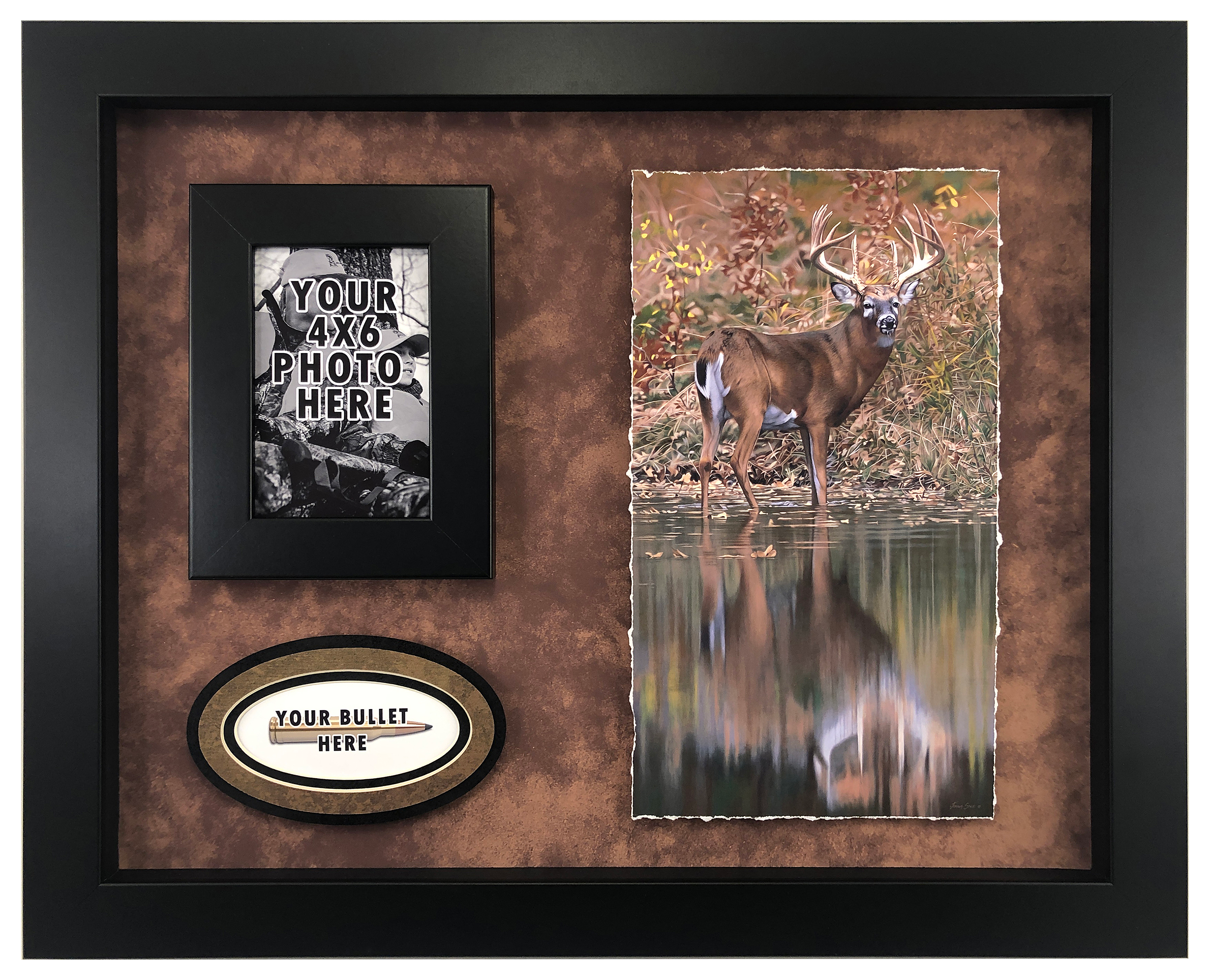 Print &Frame Whitetail Keepsake 3-D Shadow Box