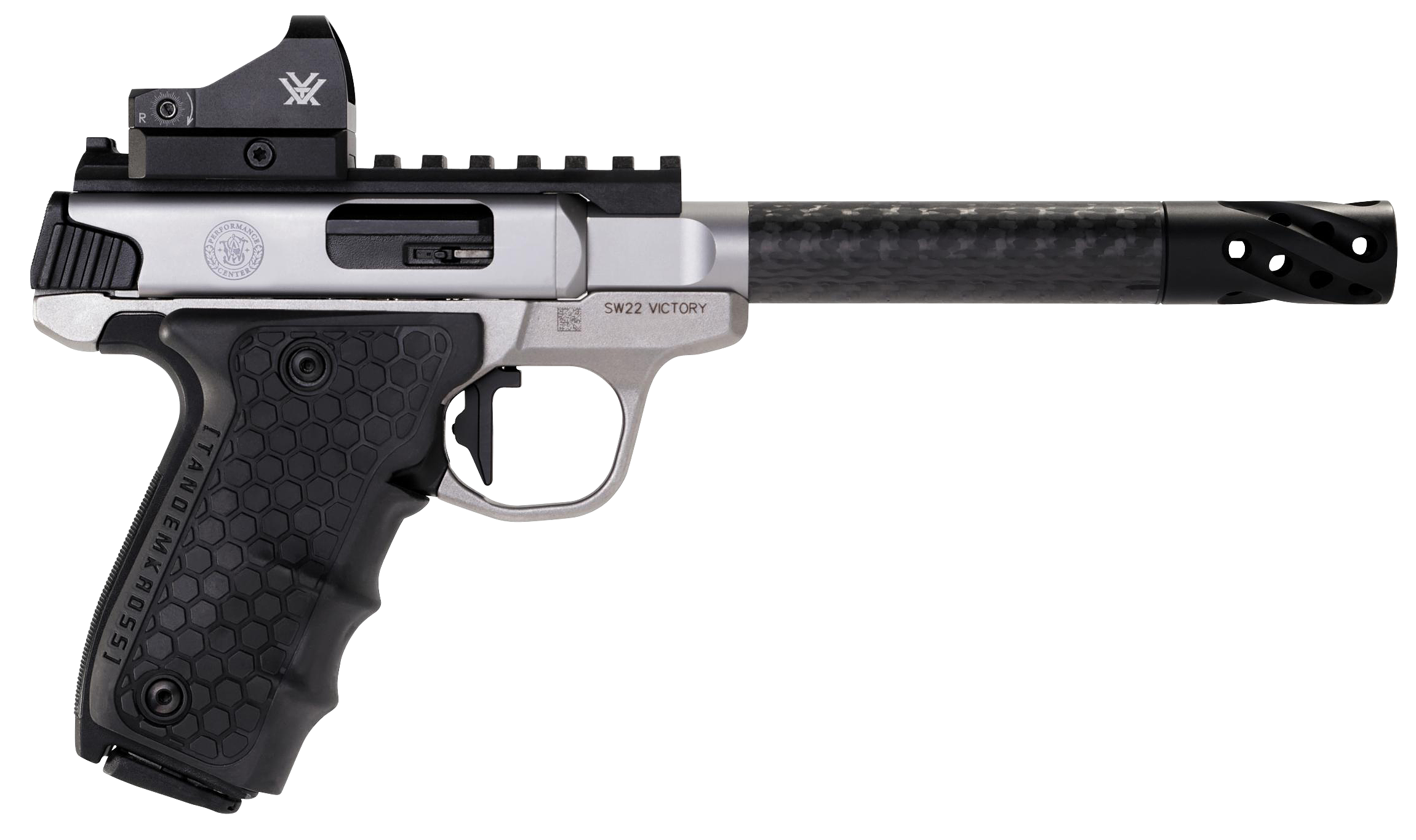 Image of Smith &Wesson Performance Center SW22 Victory Carbon Fiber Barrel Semi-Auto Pistol with Red Dot Sight