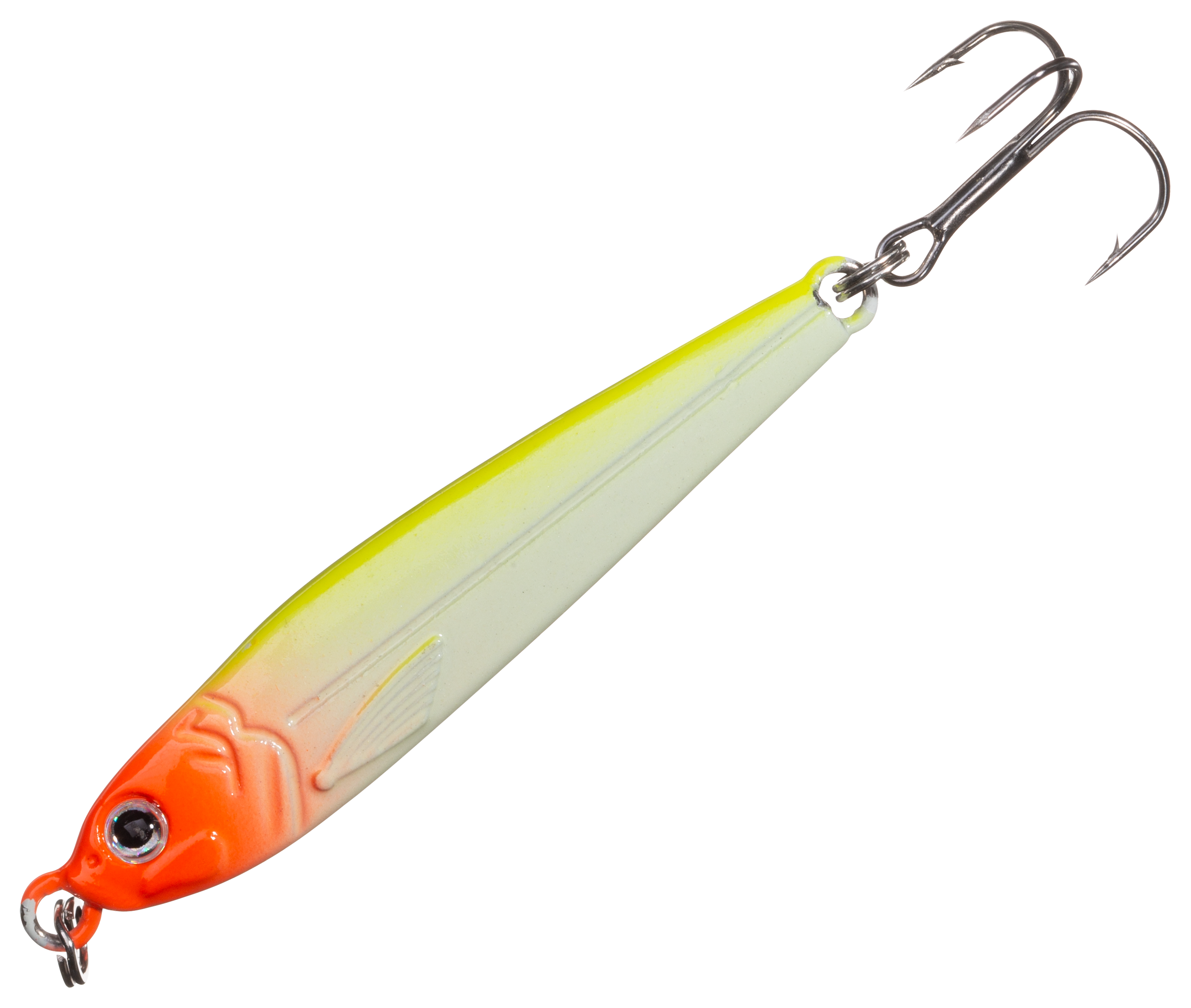 Image of Bass Pro Shops RealImage Jigging Spoon - 2' - 1/2 oz. - Clown Glow in Dark