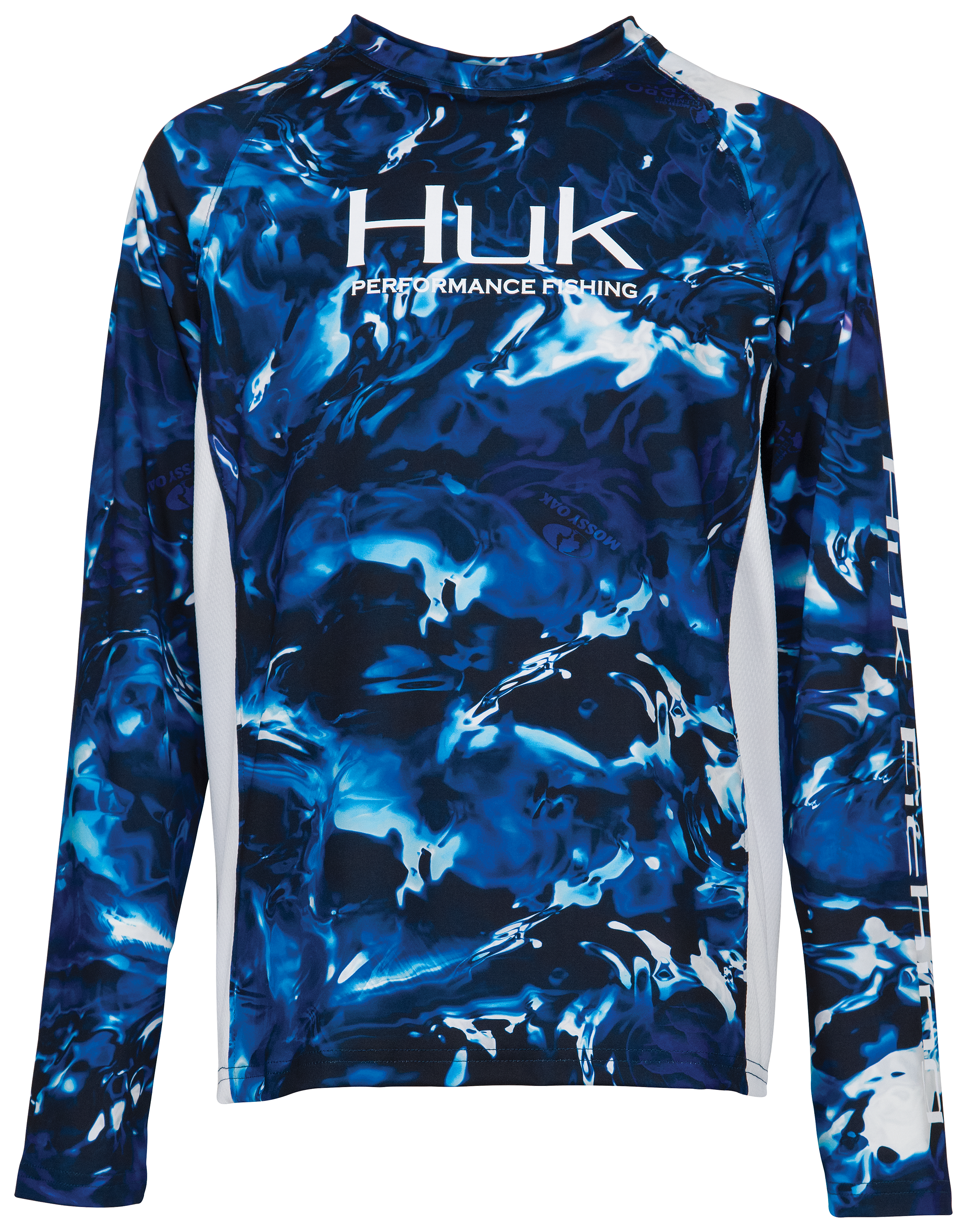 HUK Pursuit Camo Vented Long-Sleeve Shirt for Kids - Mossy Oak Hydro Reflex
