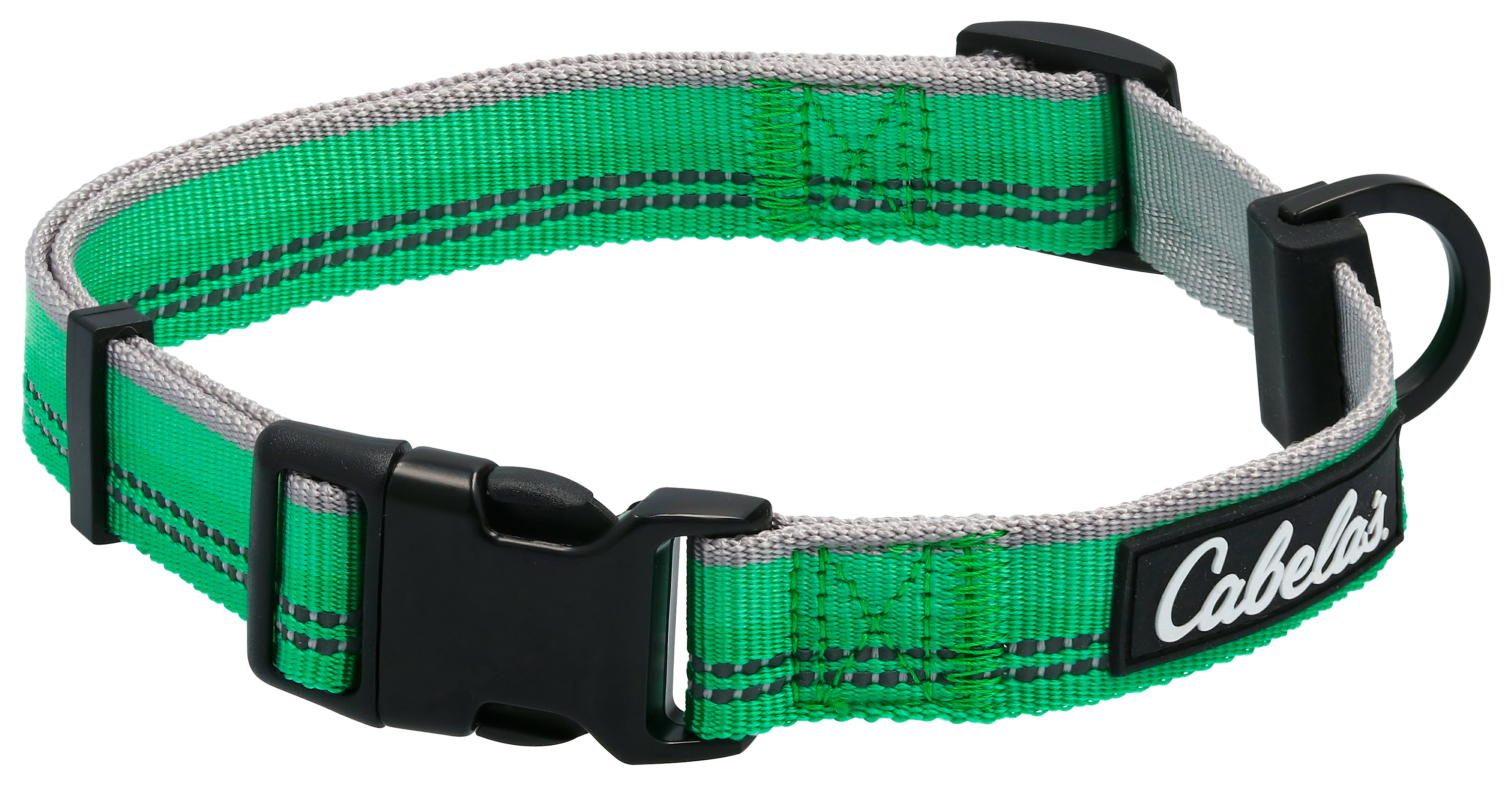 Cabela's Adjustable Reflective Dog Collar - Green/Gray - Cabela's