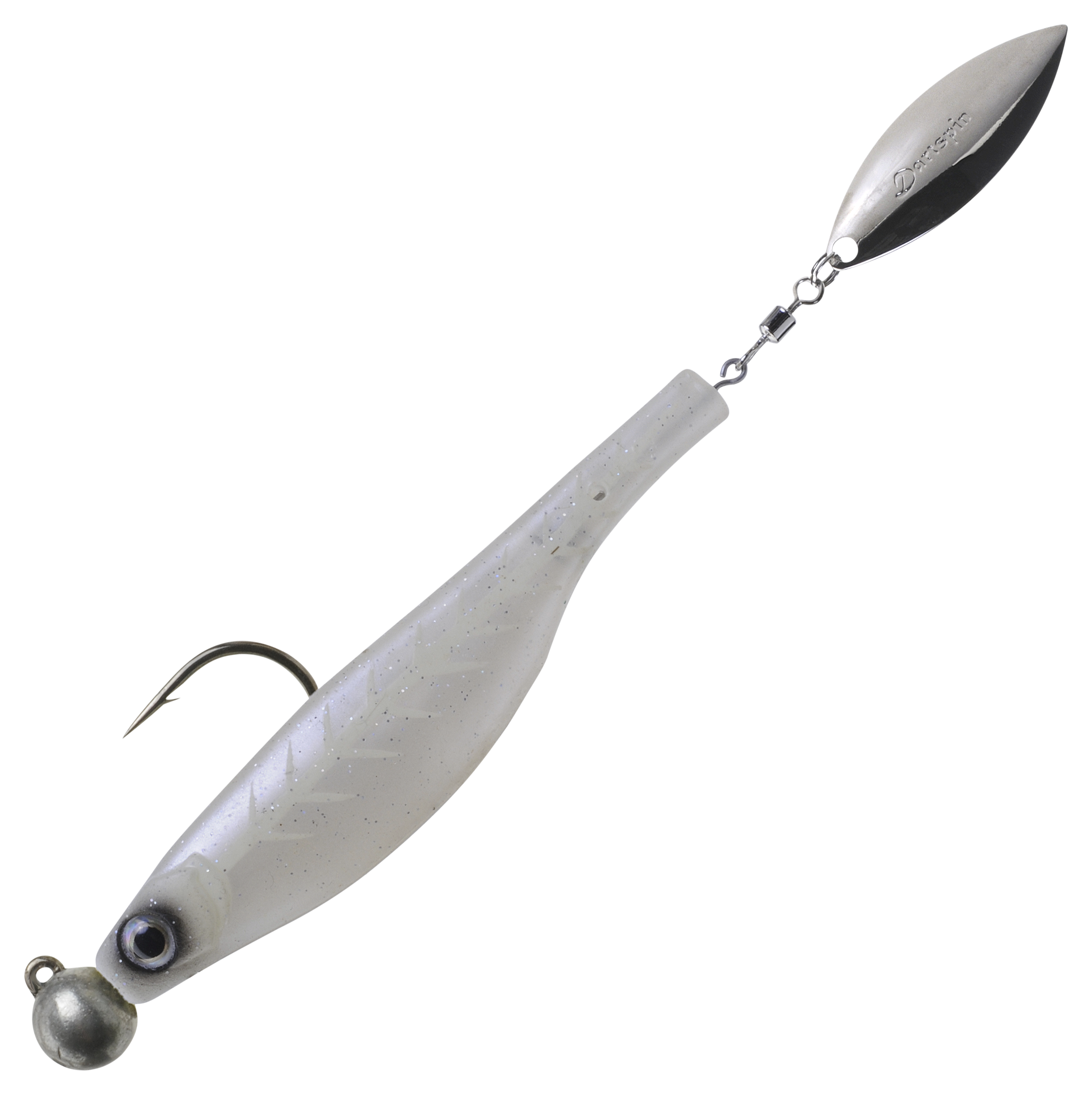 Hyperlastics Dartspin Pro Minnowbait - .42 oz. - White Ghost