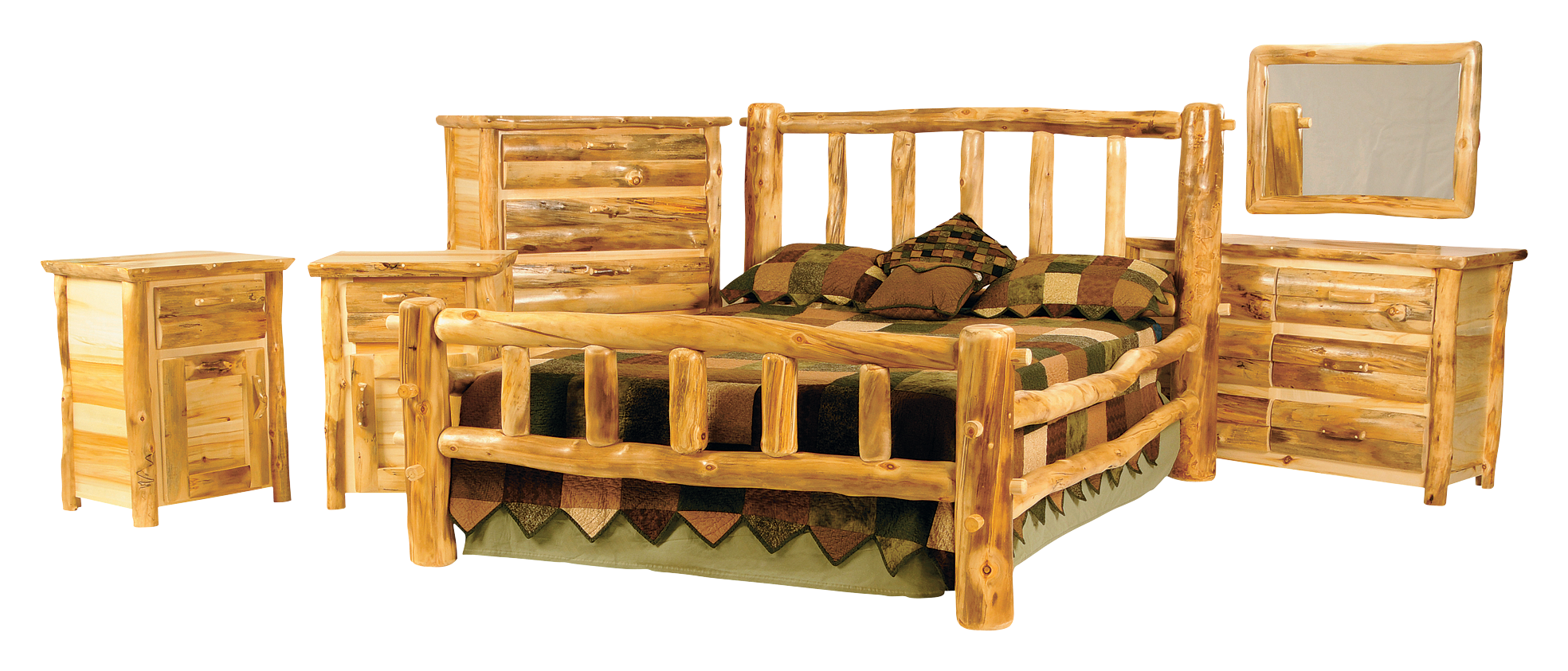 Mountain Woods Furniture 6-Piece Deluxe Bedroom Set - King