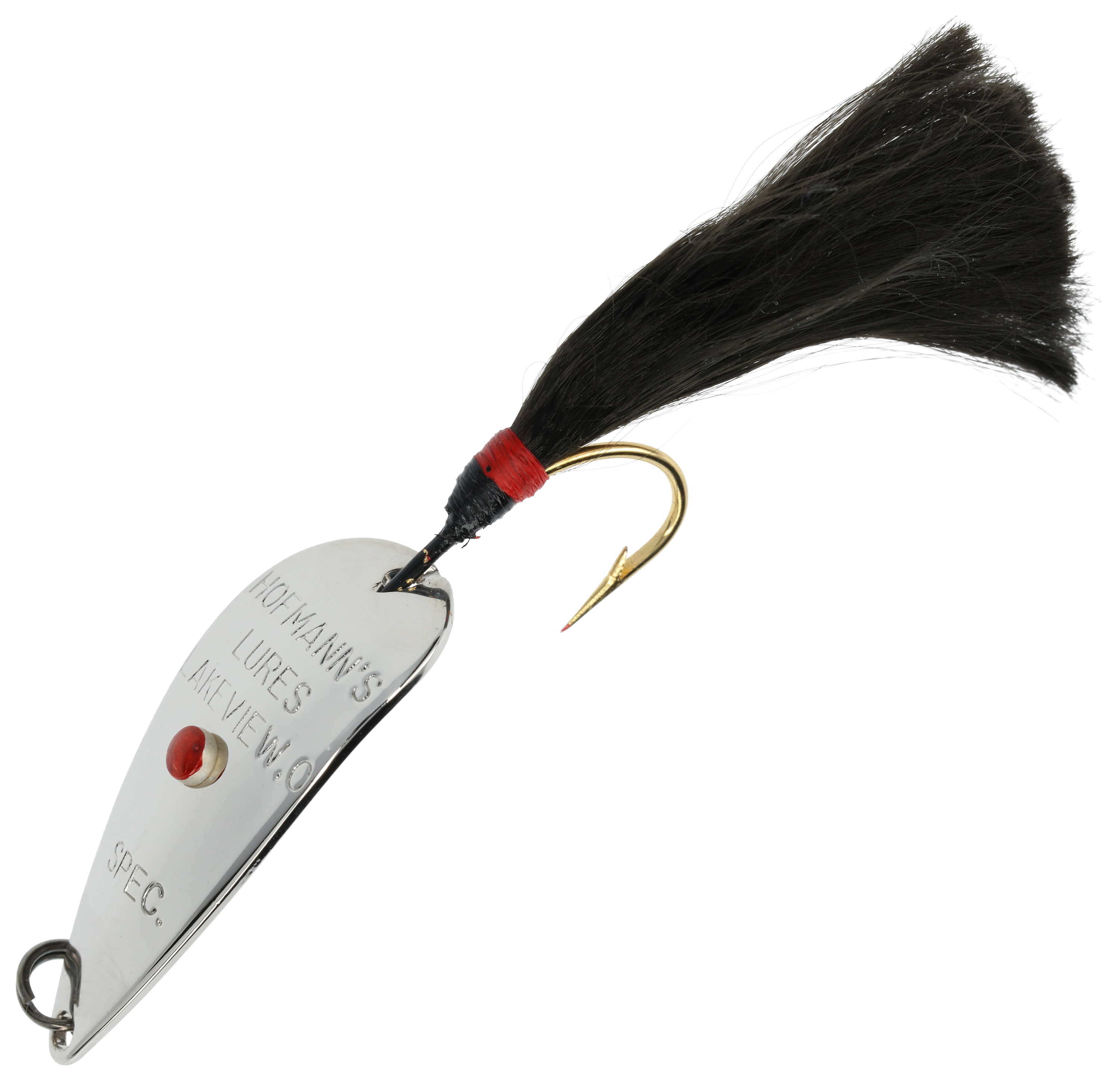 Hofmanns Lures Spinning Specialist Spoon - 1/8 oz - Nickel/Black