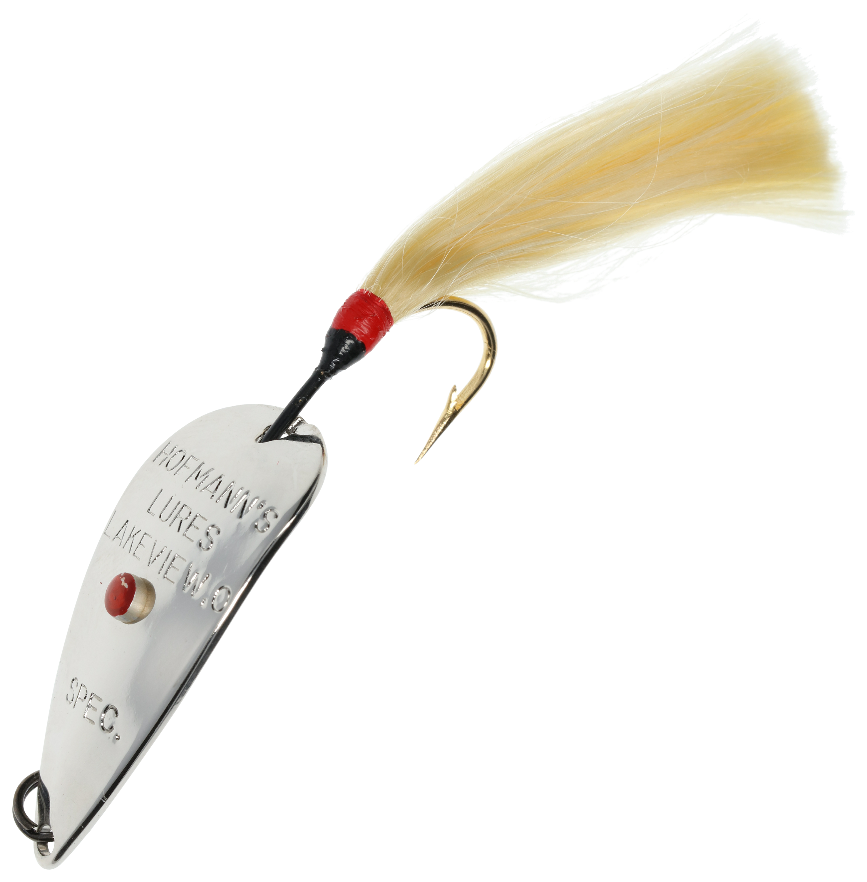 Hofmanns Lures Spinning Specialist Spoon - 1/8 oz - Nickel/Yellow