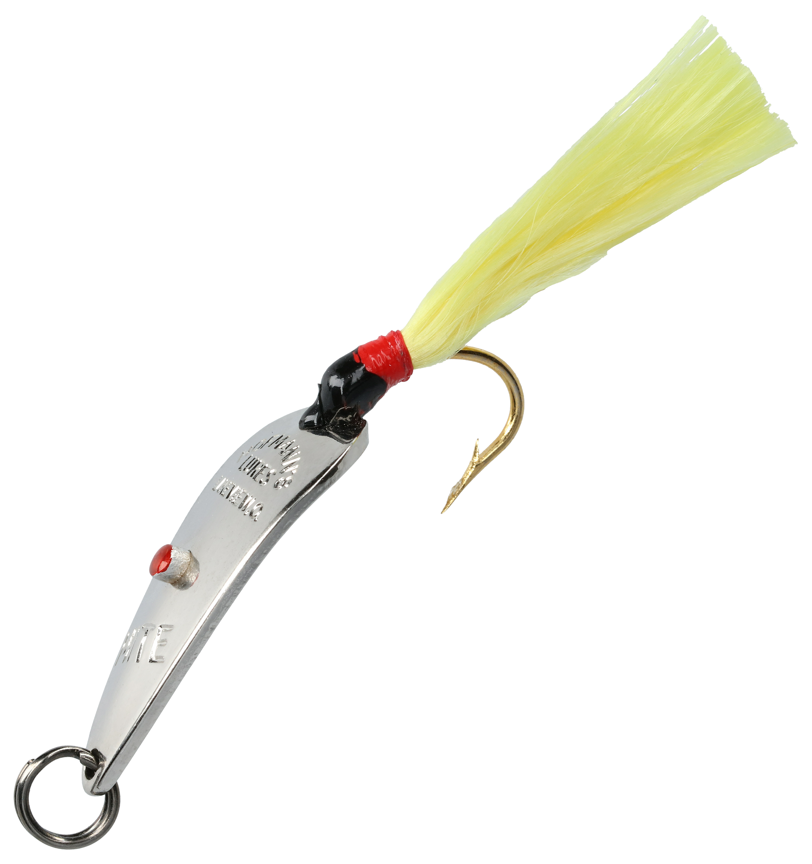 Hofmanns Lures Mitey-Mite Spoon  - 1/16 oz - Nickel/Yellow