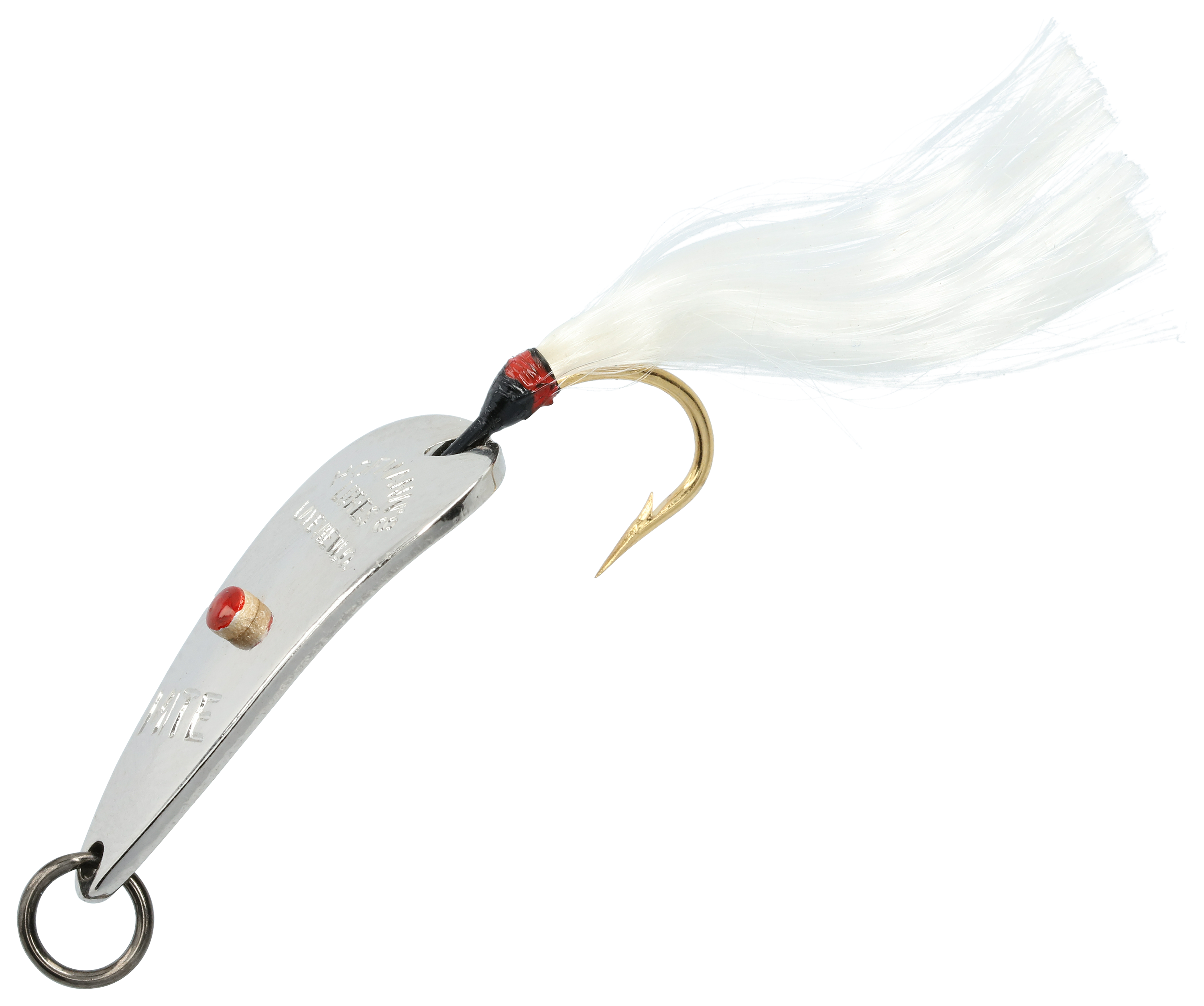 Hofmanns Lures Mitey-Mite Spoon  - 1/16 oz - Nickel/White