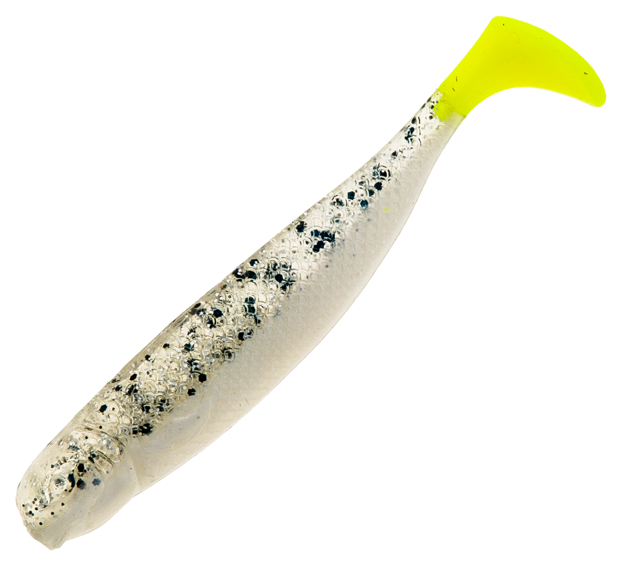 MirrOlure Marsh Minnow - 3″ - Salt &Pepper/Chartreuse Tail