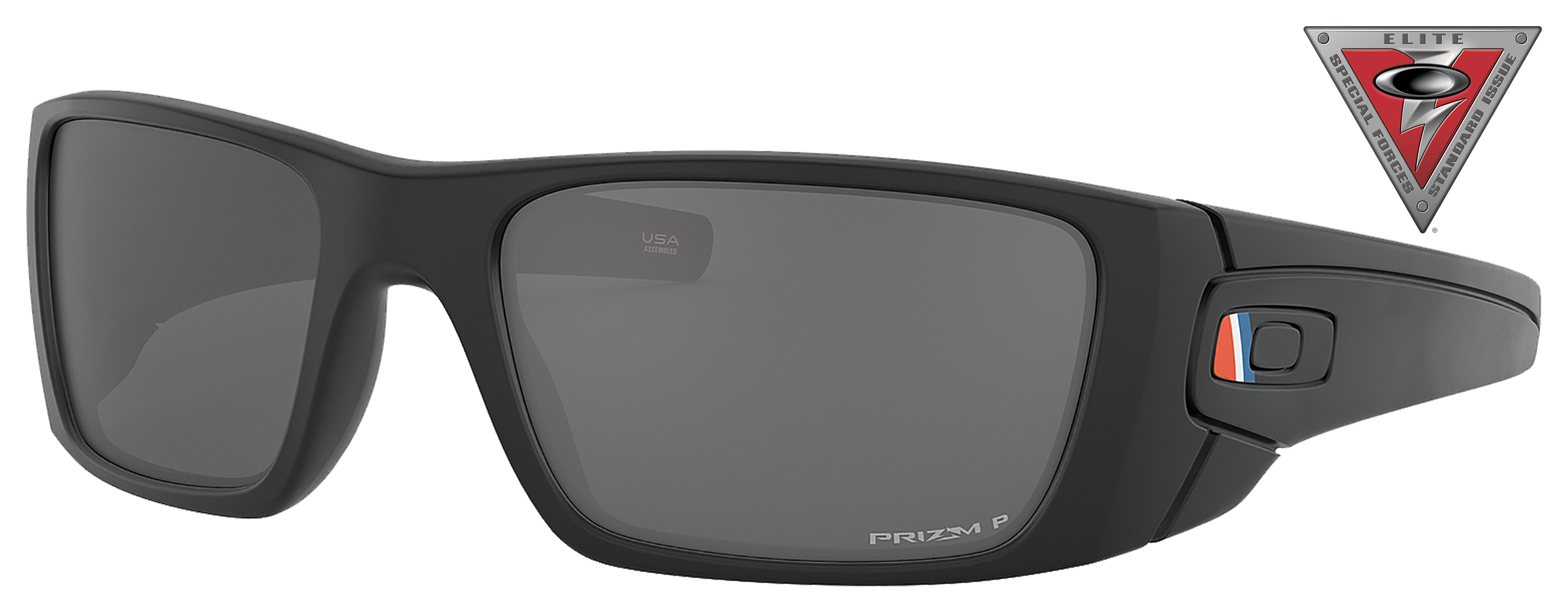 Oakley SI Fuel Cell OO9096 Armed Forces Prizm Grey Polarized Sunglasses - Matte Black/US Coast Guard/Prizm Black - Standard - Oakley