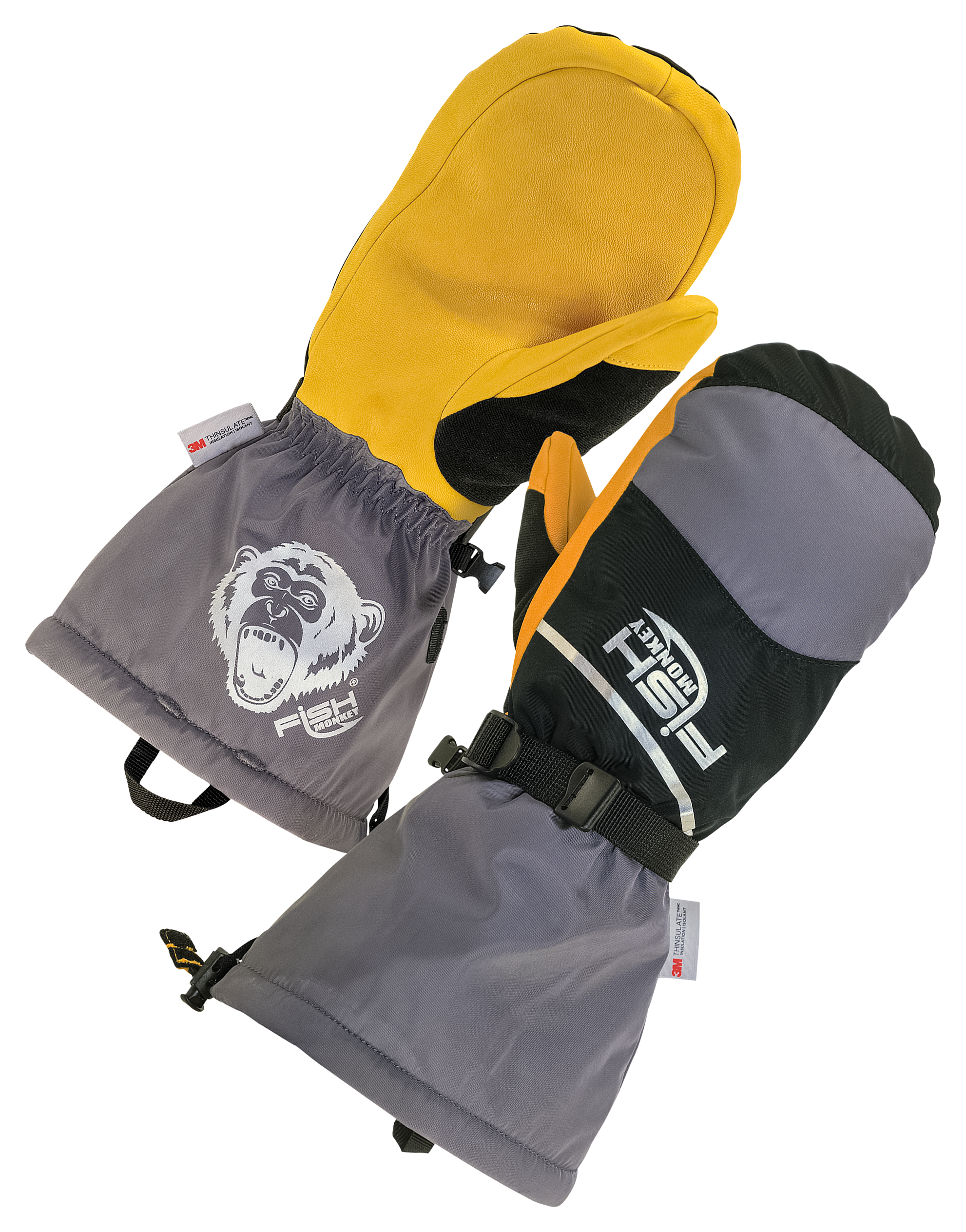 Fish Monkey Yeti Mittens - 2XL