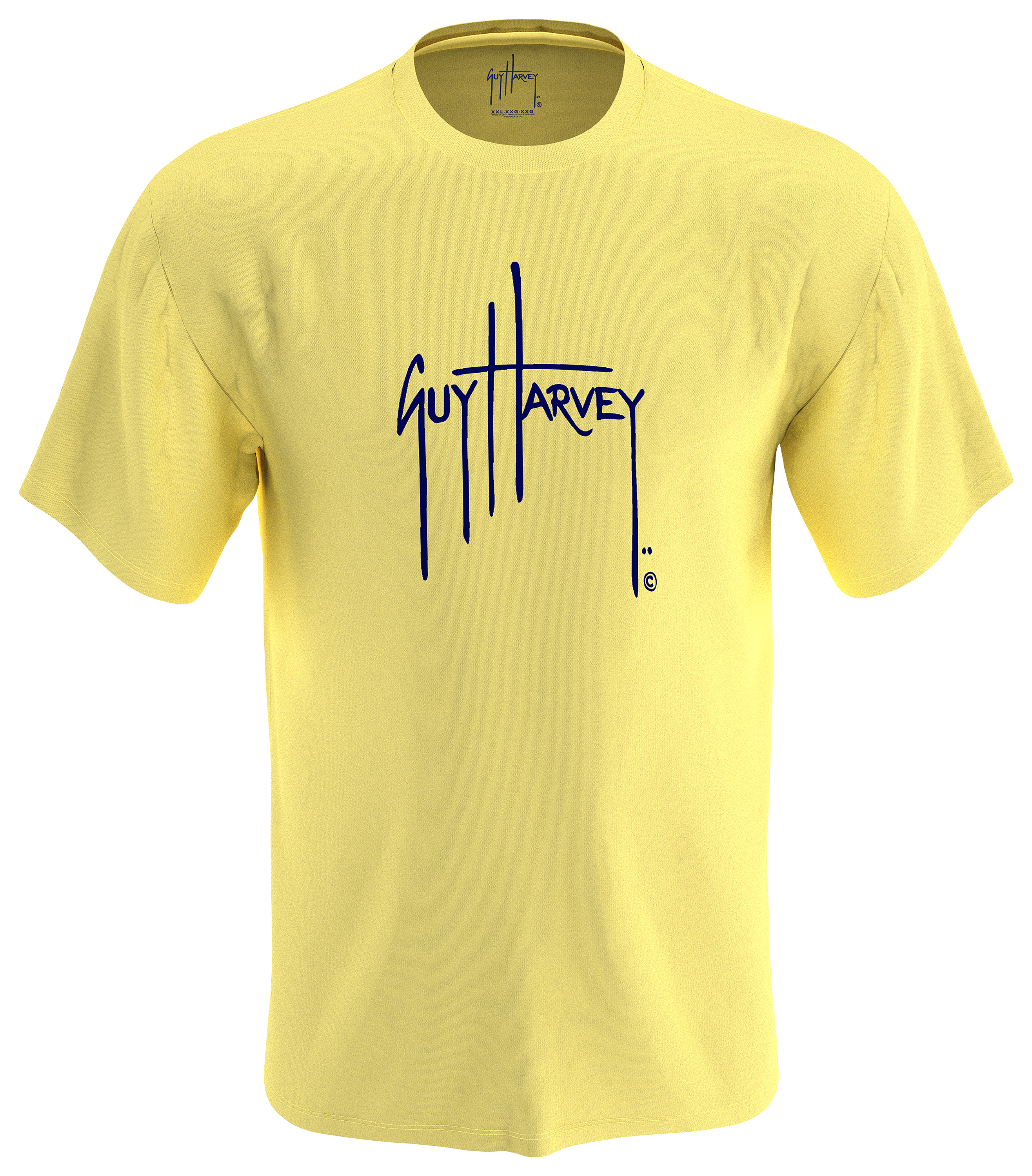 Guy Harvey Core Solid Short-Sleeve Crew T-Shirt for Men - Sunshine - S