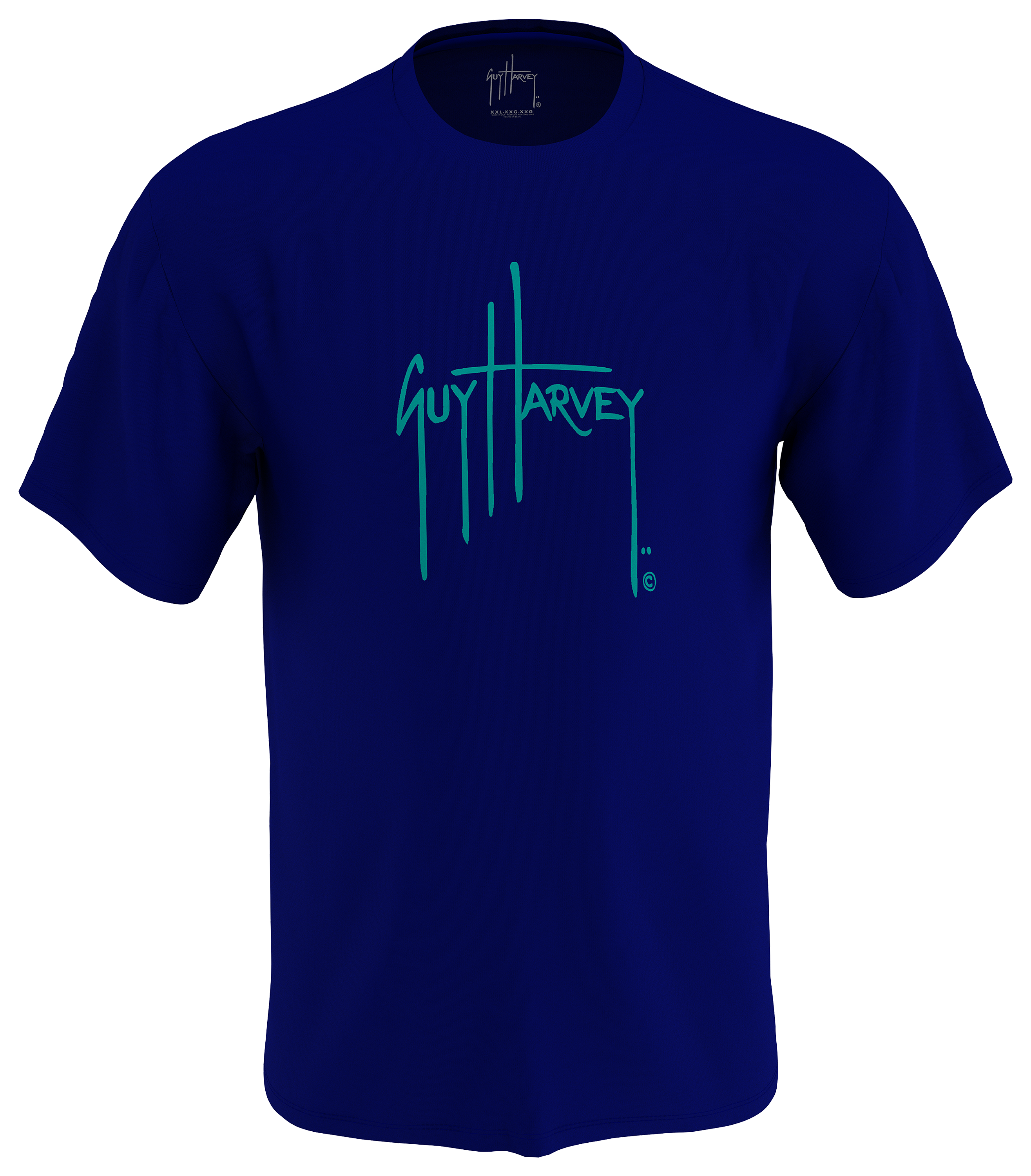 Guy Harvey Core Solid Short-Sleeve Crew T-Shirt for Men - Estate Blue - S