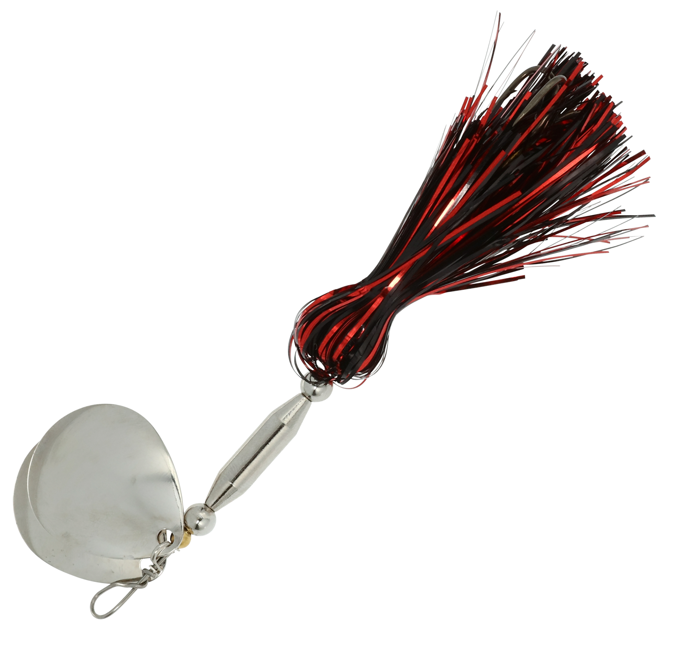 Musky Mayhem Tackle Micro Double Cowgirl Spinner - 3/4 oz. - Black Red Nick