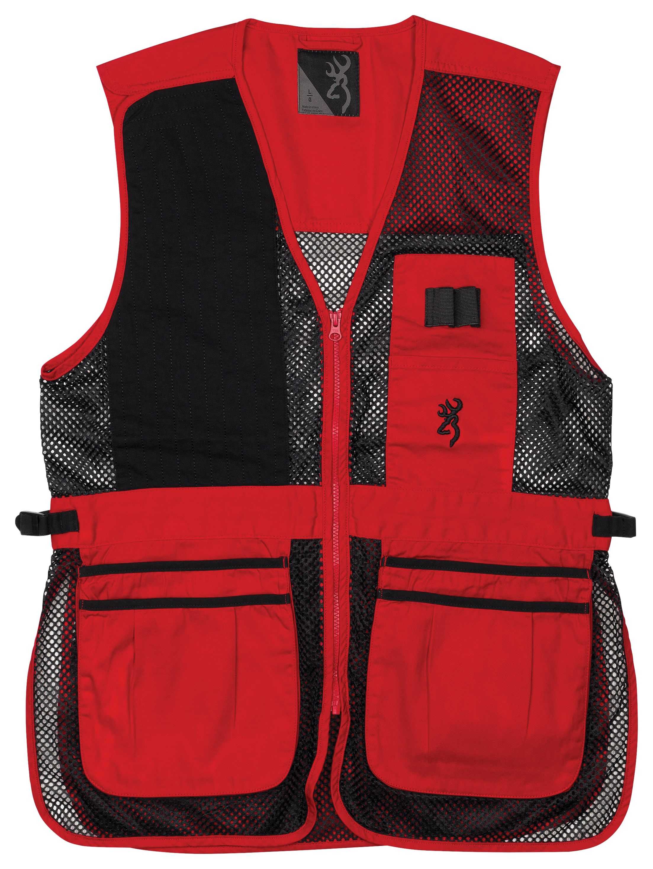 Browning Trapper Creek Mesh Shooting Vest - Red/Black - L - Browning