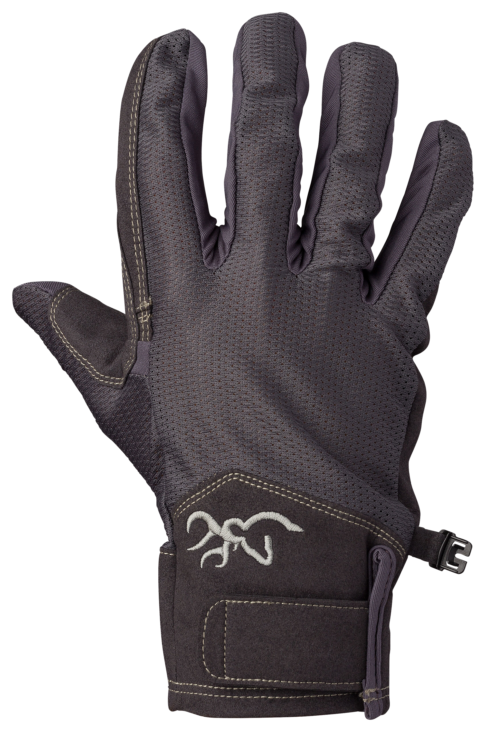 Browning Trapper Creek Mesh-Back Shooting Gloves for Men - Charcoal/Brackish - M - Browning