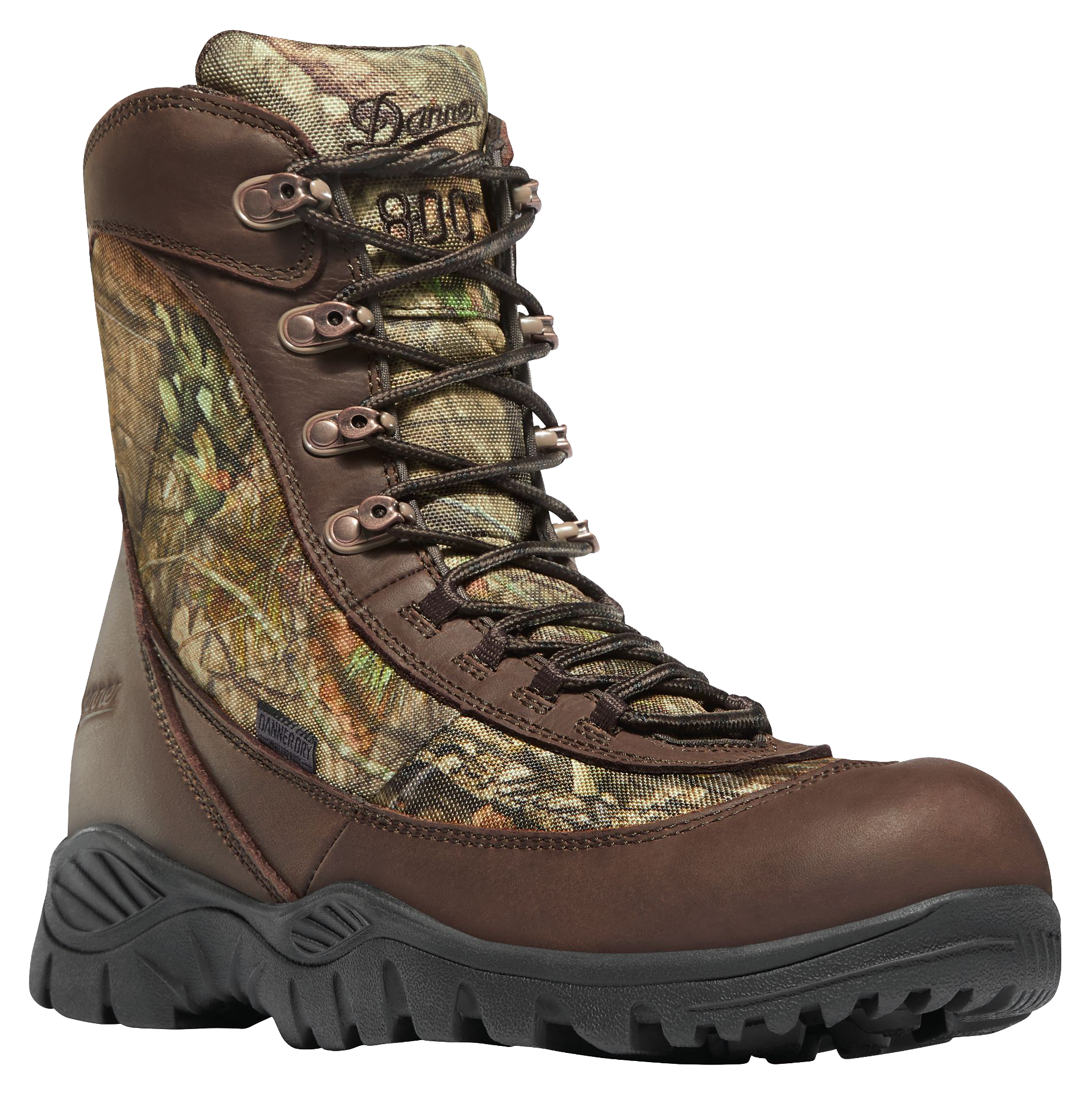 Image of Danner Element 8″ 800-Gram Insulated Waterproof Hunting Boots for Men - Mossy Oak Break-Up Country - 7M