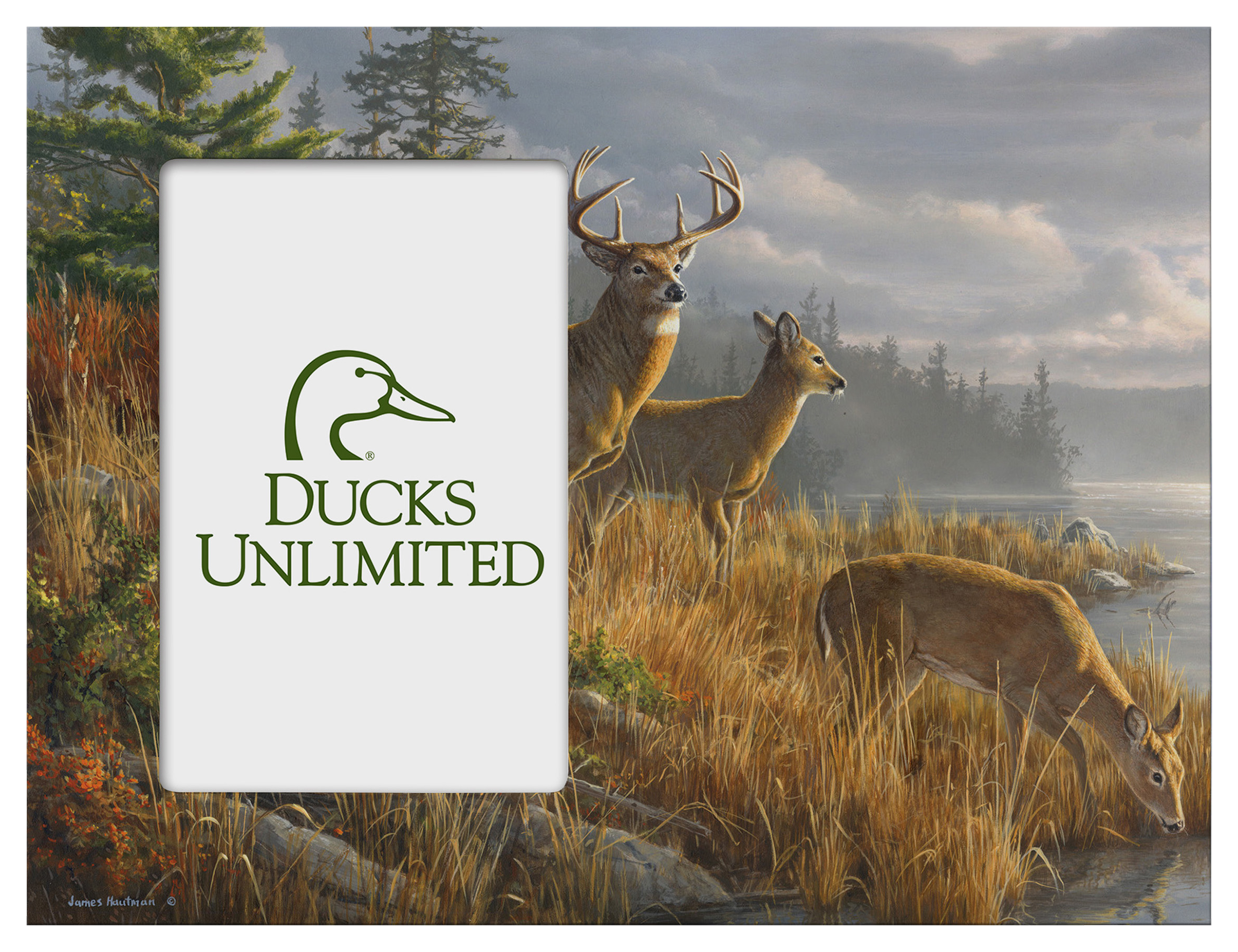 Ducks Unlimited At the Crossing Wood Picture Frame
