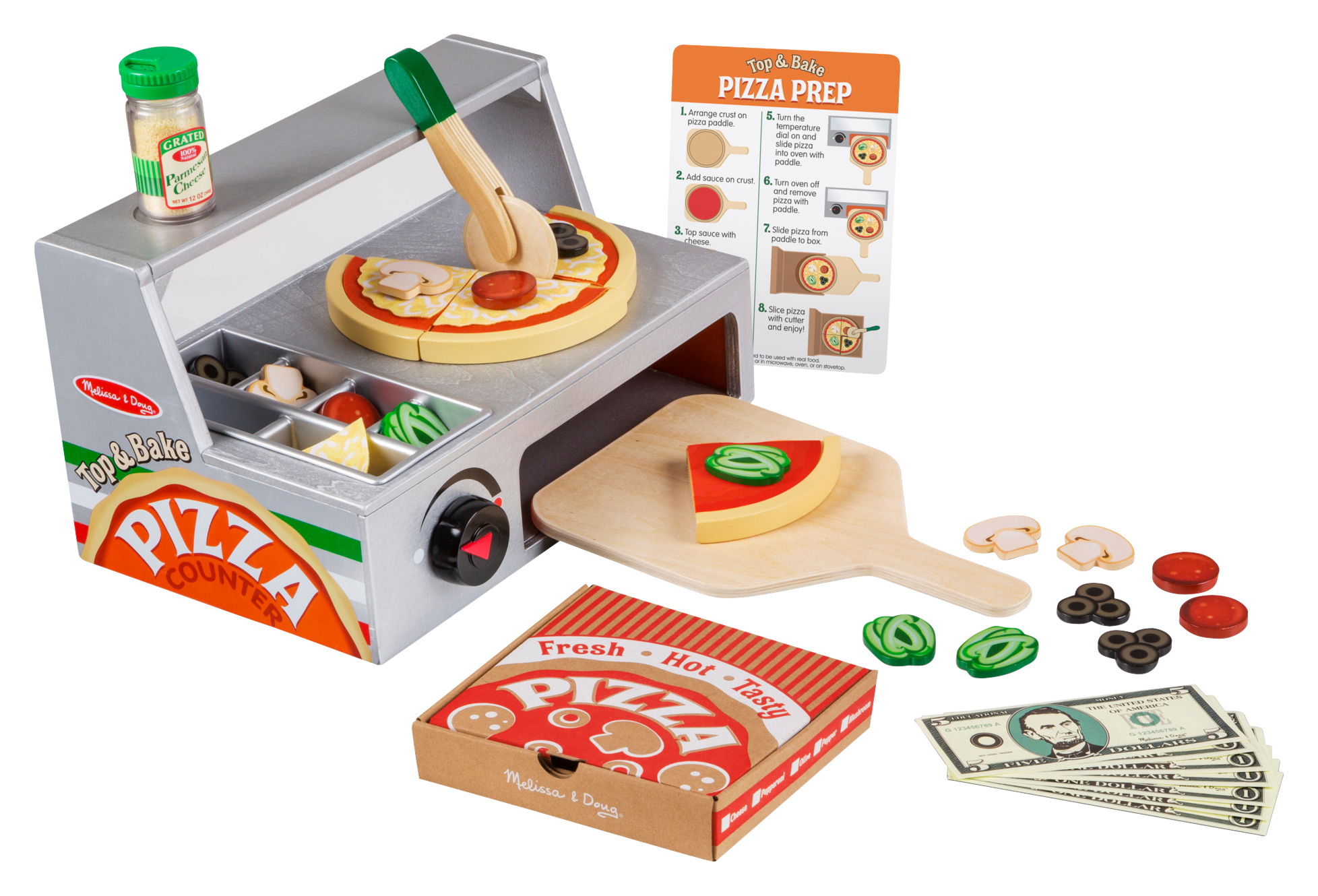 Melissa &Doug Top &Bake Pizza Counter Play Set