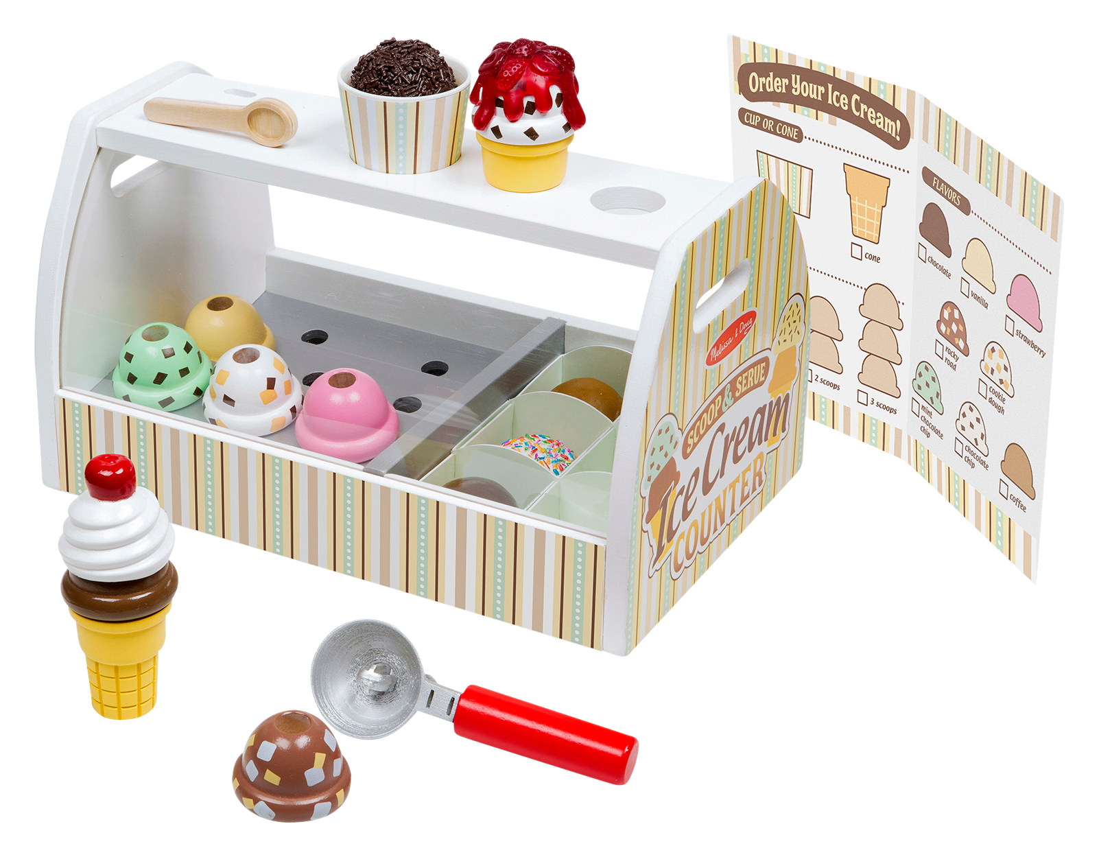 Melissa &Doug Scoop &Serve Ice Cream Counter Play Set