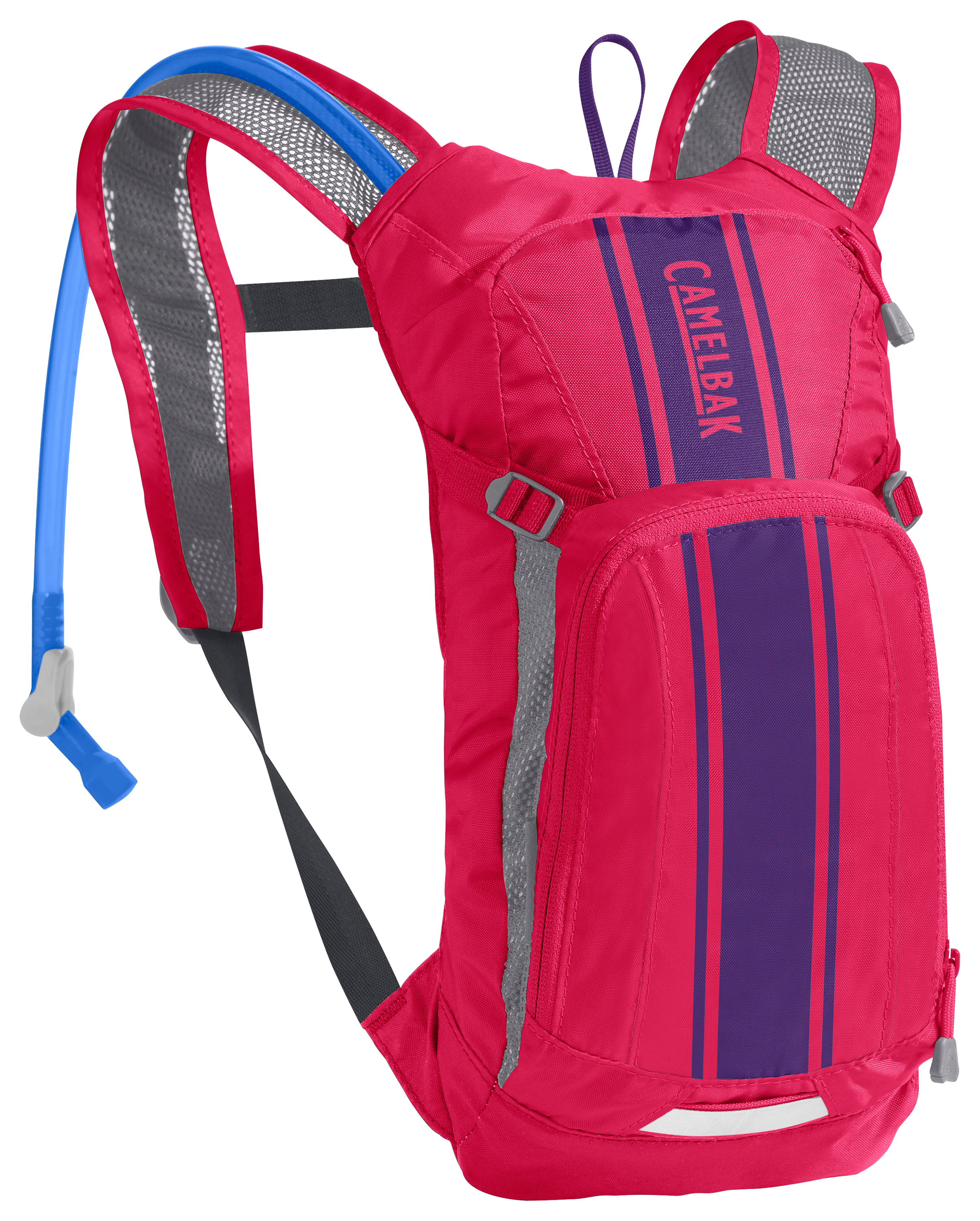CamelBak Mini M.U.L.E. 50-oz. Hydration Pack for Kids - Hot Pink/Purple Str
