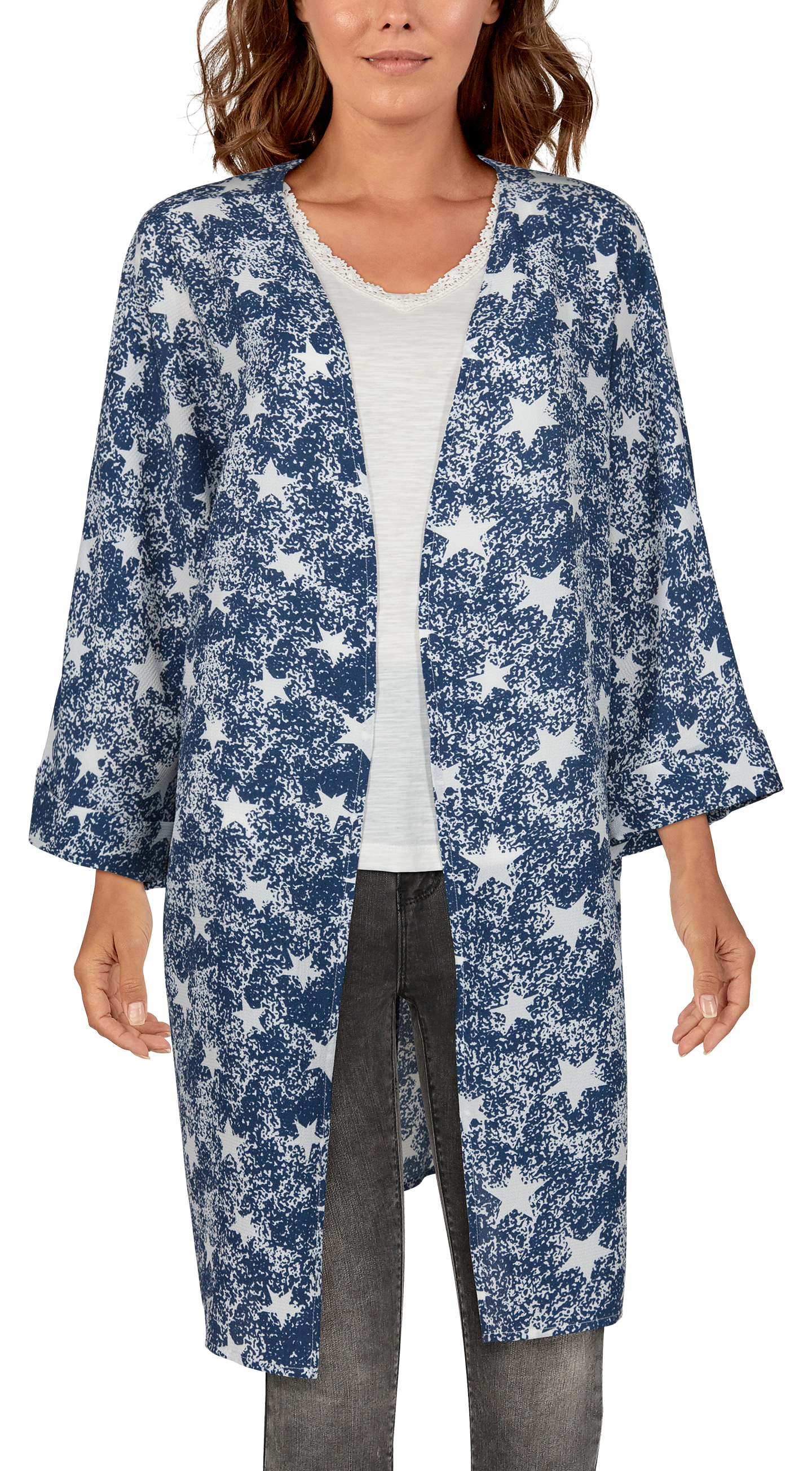 Quagga Speckled with Stars Kimono for Ladies - S/M