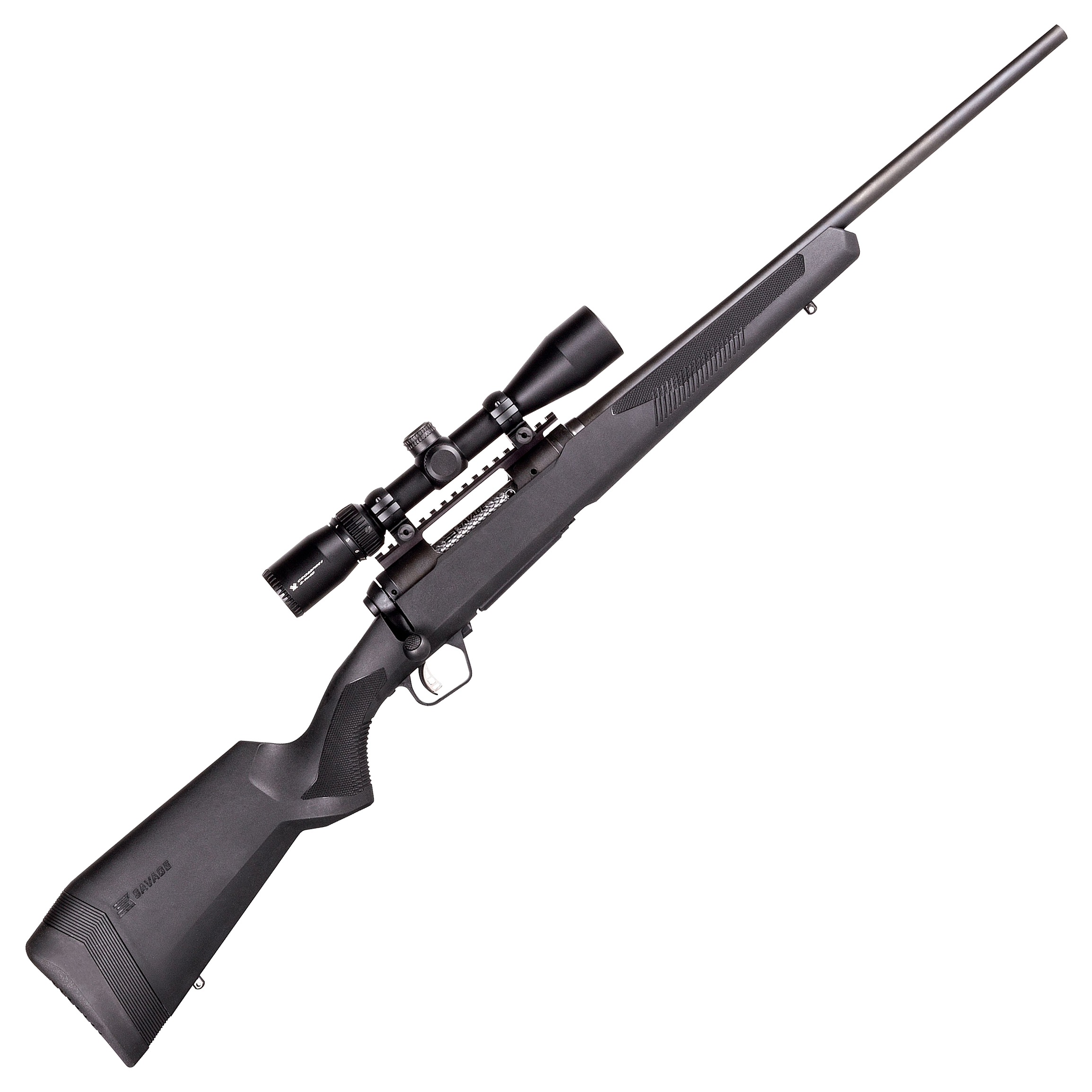 Image of Savage Arms 110 Apex Hunter XP Bolt-Action Rifle - .223 Rem - 20″ - Right - Carbon Steel Blued - Black Synthetic - 4 + 1