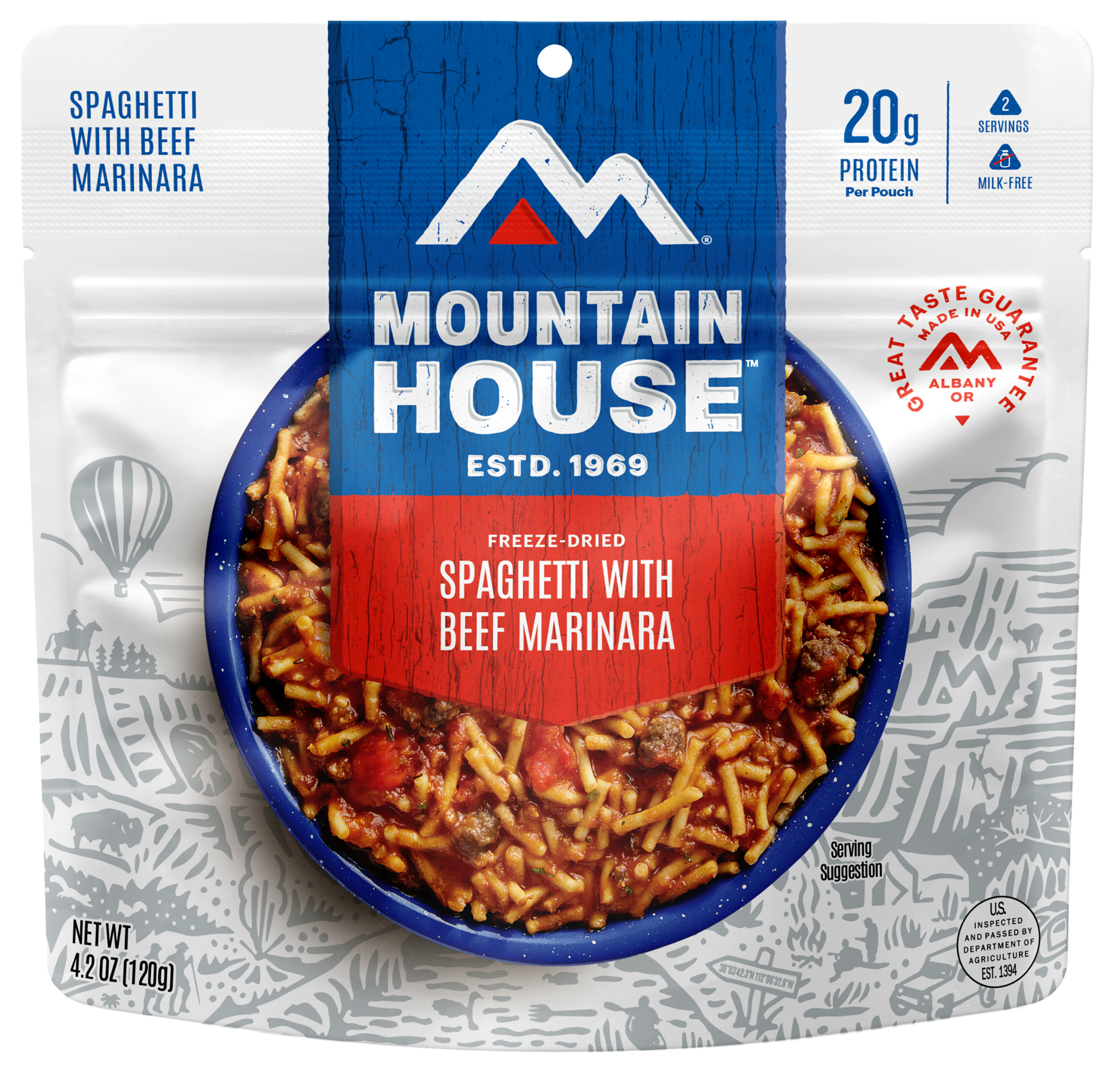 Mountain House Freeze-Dried Spaghetti with Meat Sauce Entree