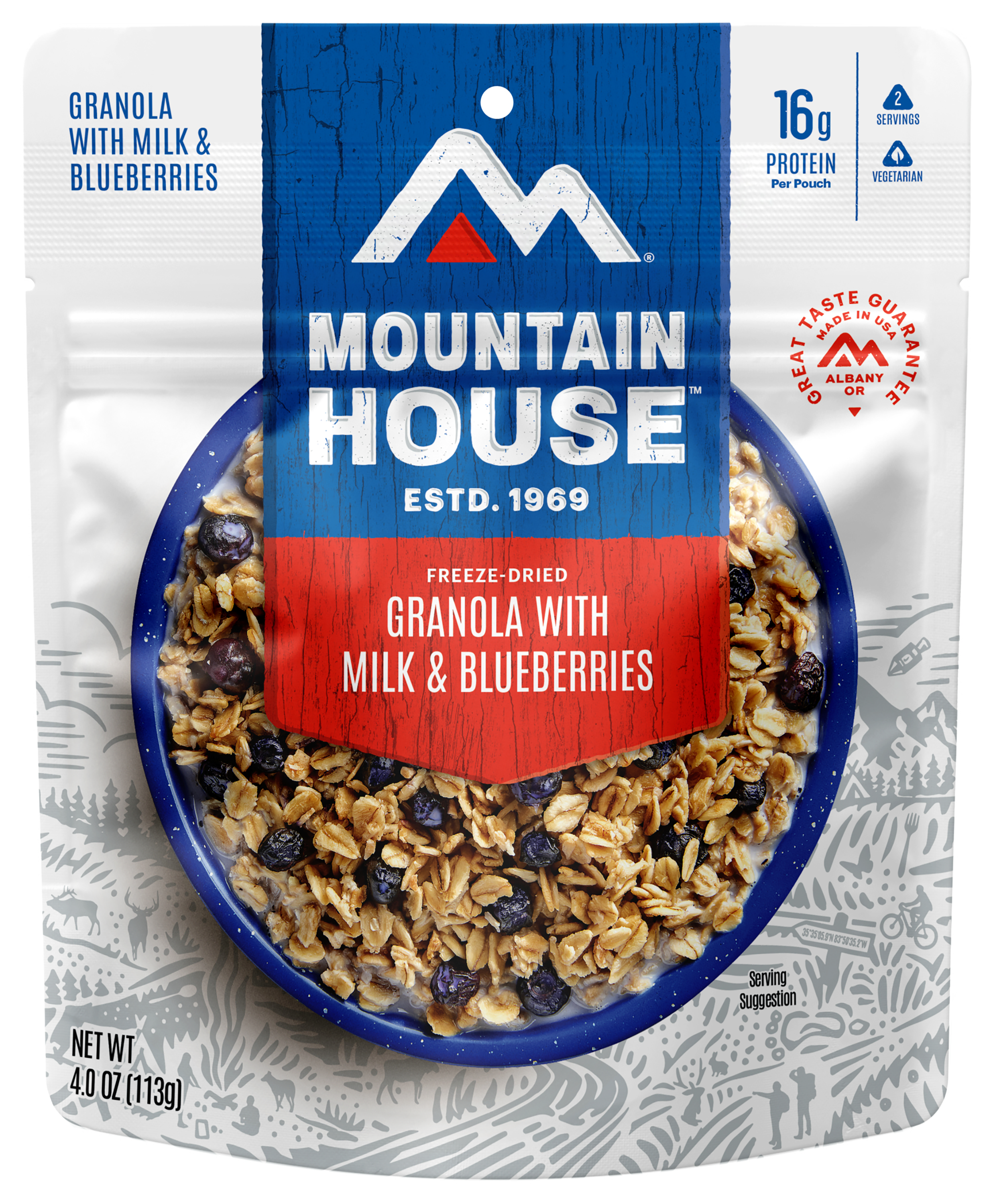 Mountain House Granola with Milk and Blueberries Pouch