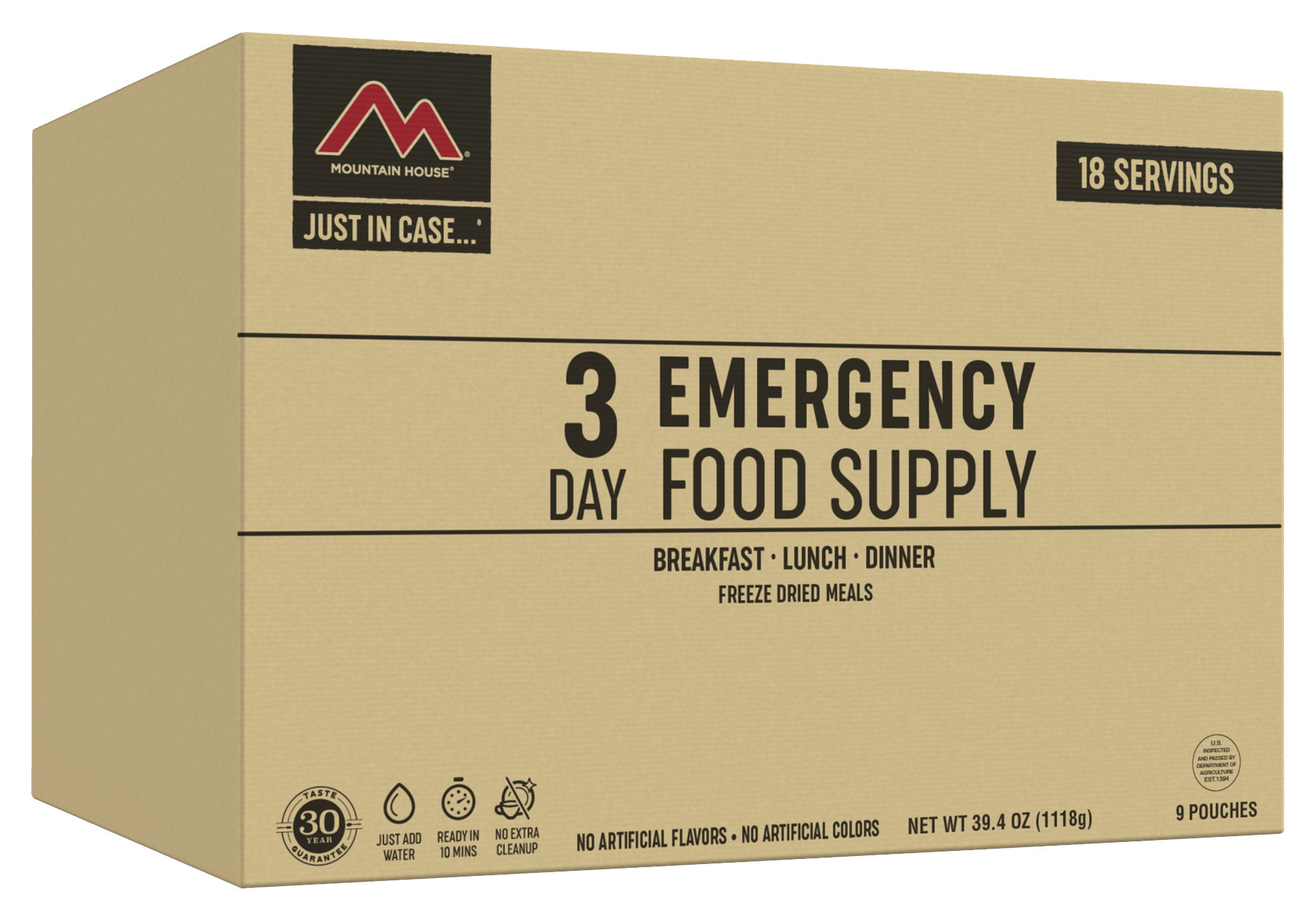 Mountain House Just in Case 3-Day Emergency Food Supply