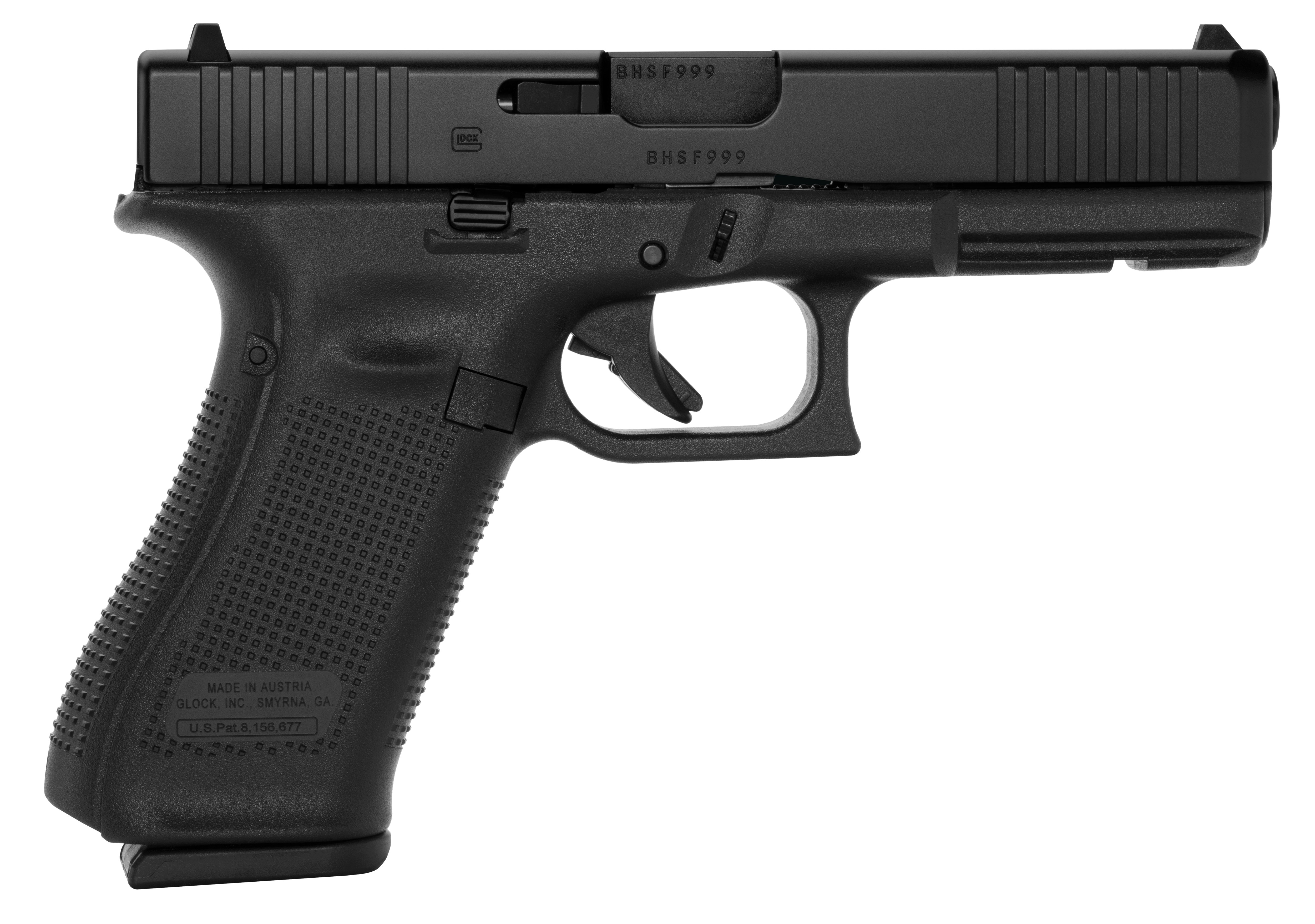 GLOCK 17 Gen5 9mm SemiAuto Pistol  nDLC Black  Black Polymer  17  1