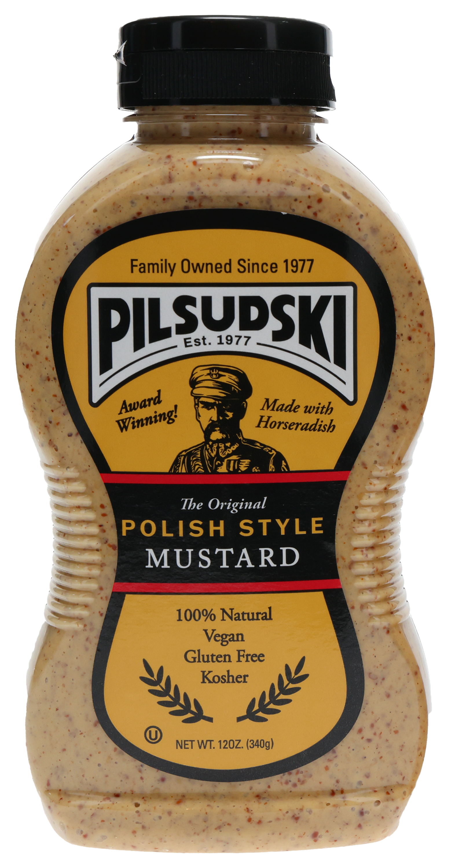 Pilsudski Polish Style Mustard with Horseradish - 12 oz.