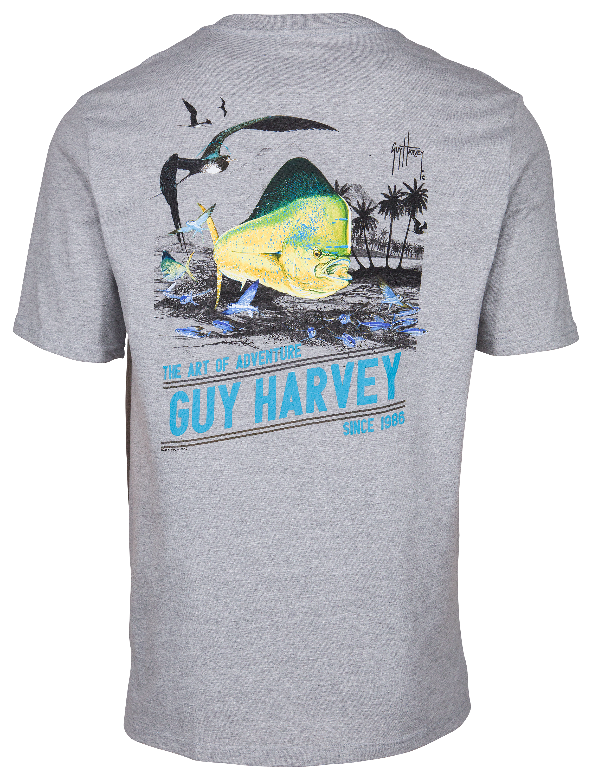 Guy Harvey Short-Sleeve Pocket Offshore Haul Mahi T-Shirt for Men - Sport G
