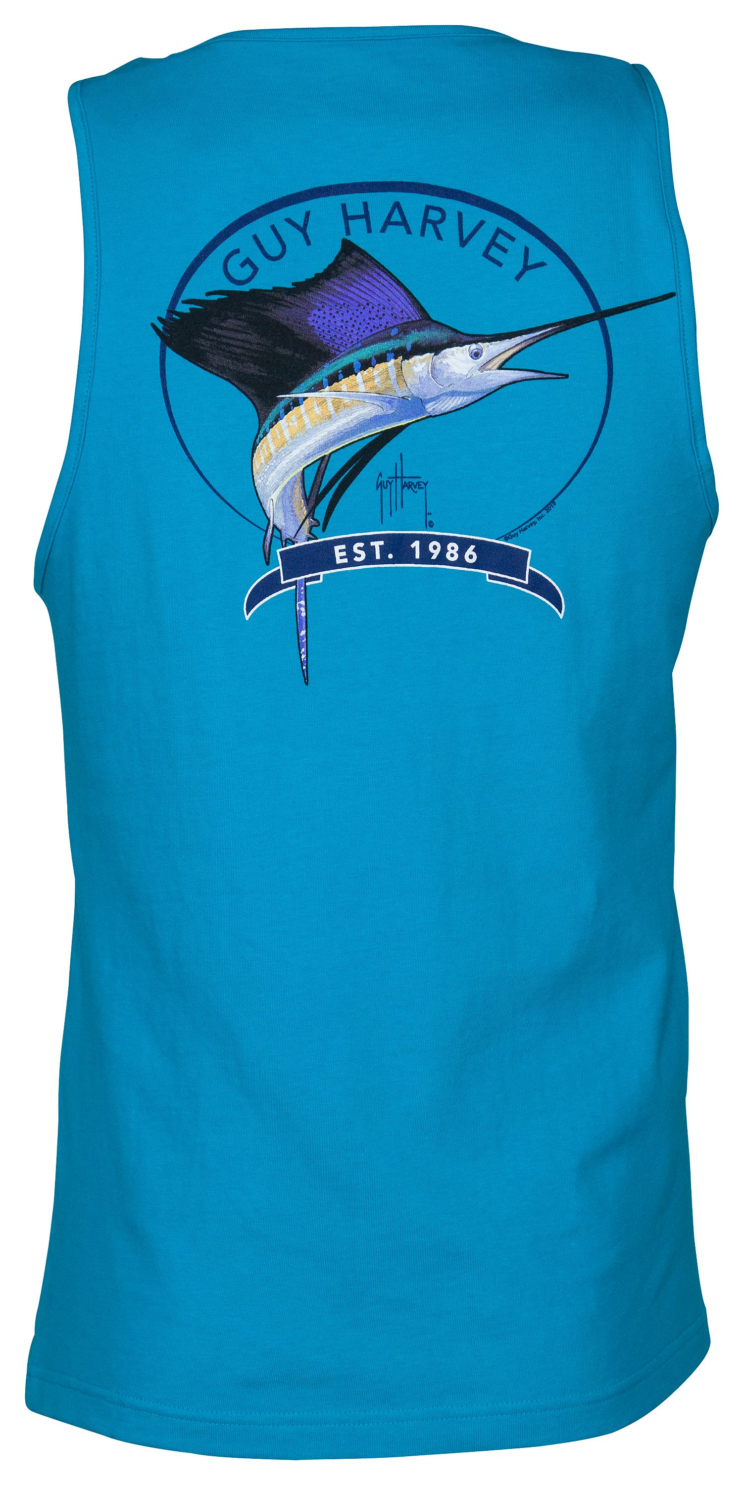 Guy Harvey Core Sailfish Tank for Men - Caribbean Sea - S