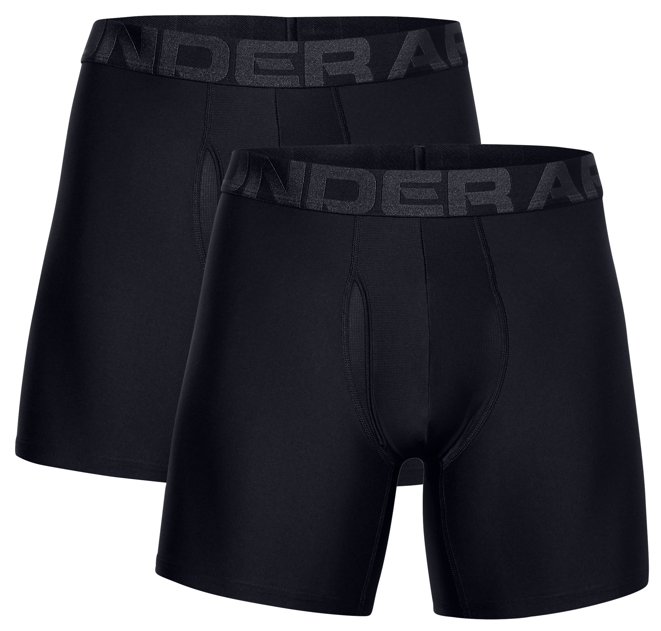 Image of Under Armour Tech 6' Boxerjocks for Men - Black - S