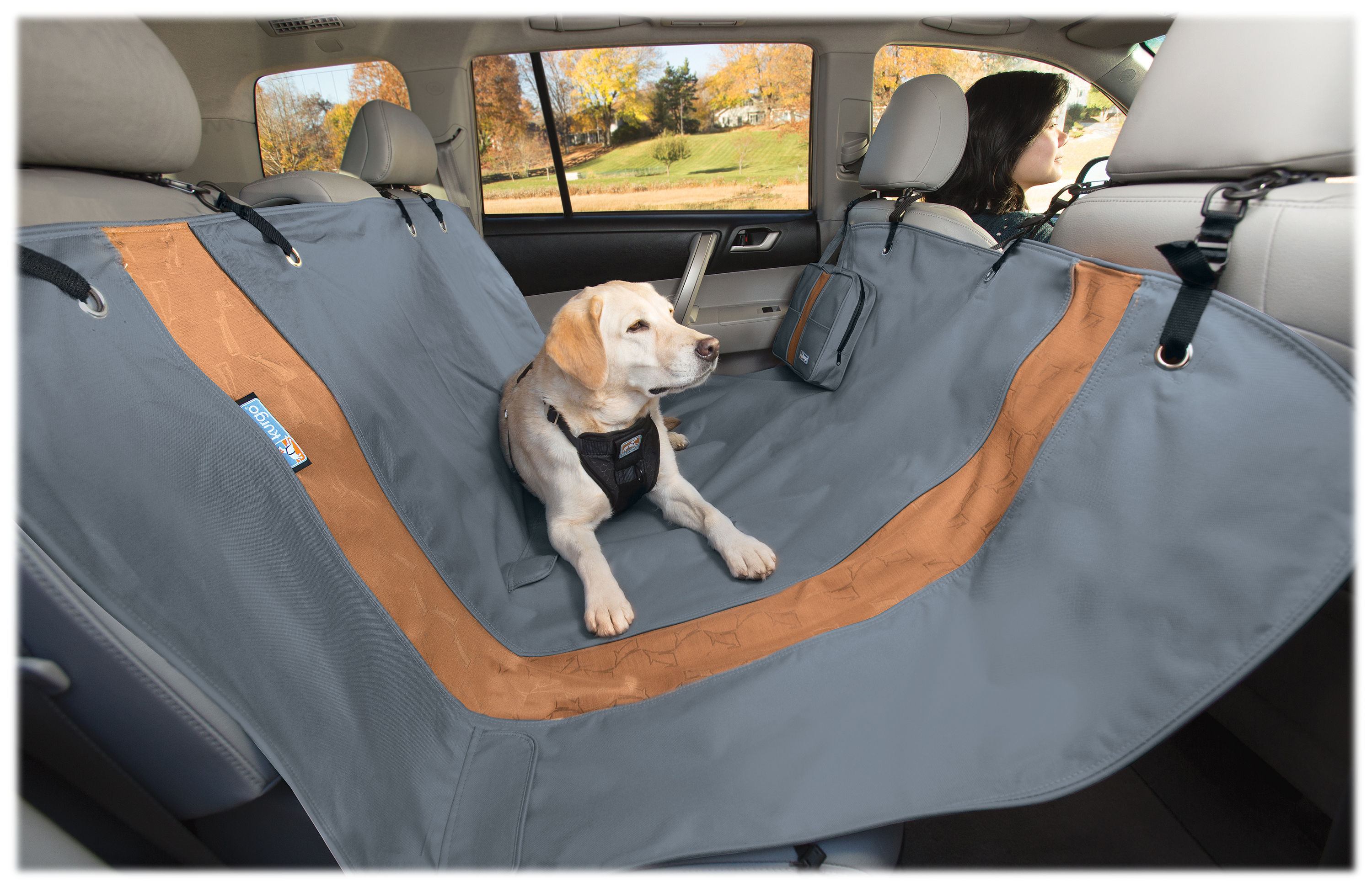 Kurgo Wander Hammock Extended-Width Car-Seat Cover - Charcoal - Kurgo