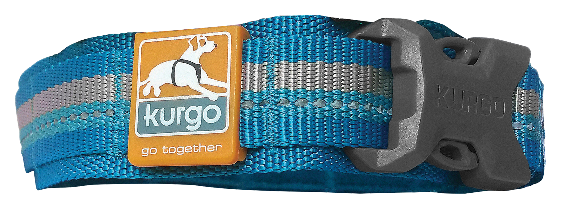 Kurgo RSG Dog Collar - Coastal Blue/Charcoal Grey - Small - Kurgo