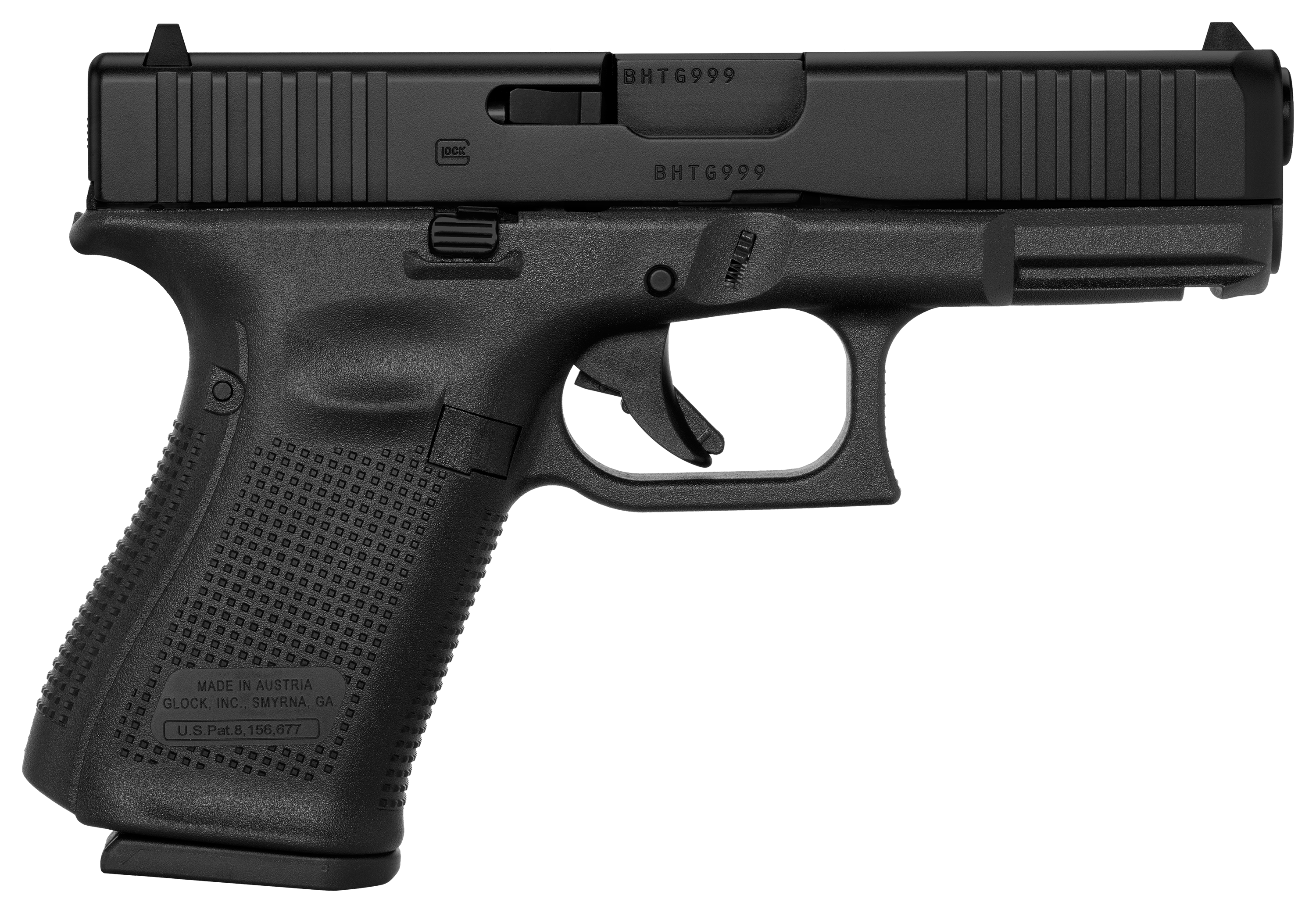 GLOCK 19 Gen5 SemiAuto Pistol  9mm  nDLC  15 Rounds