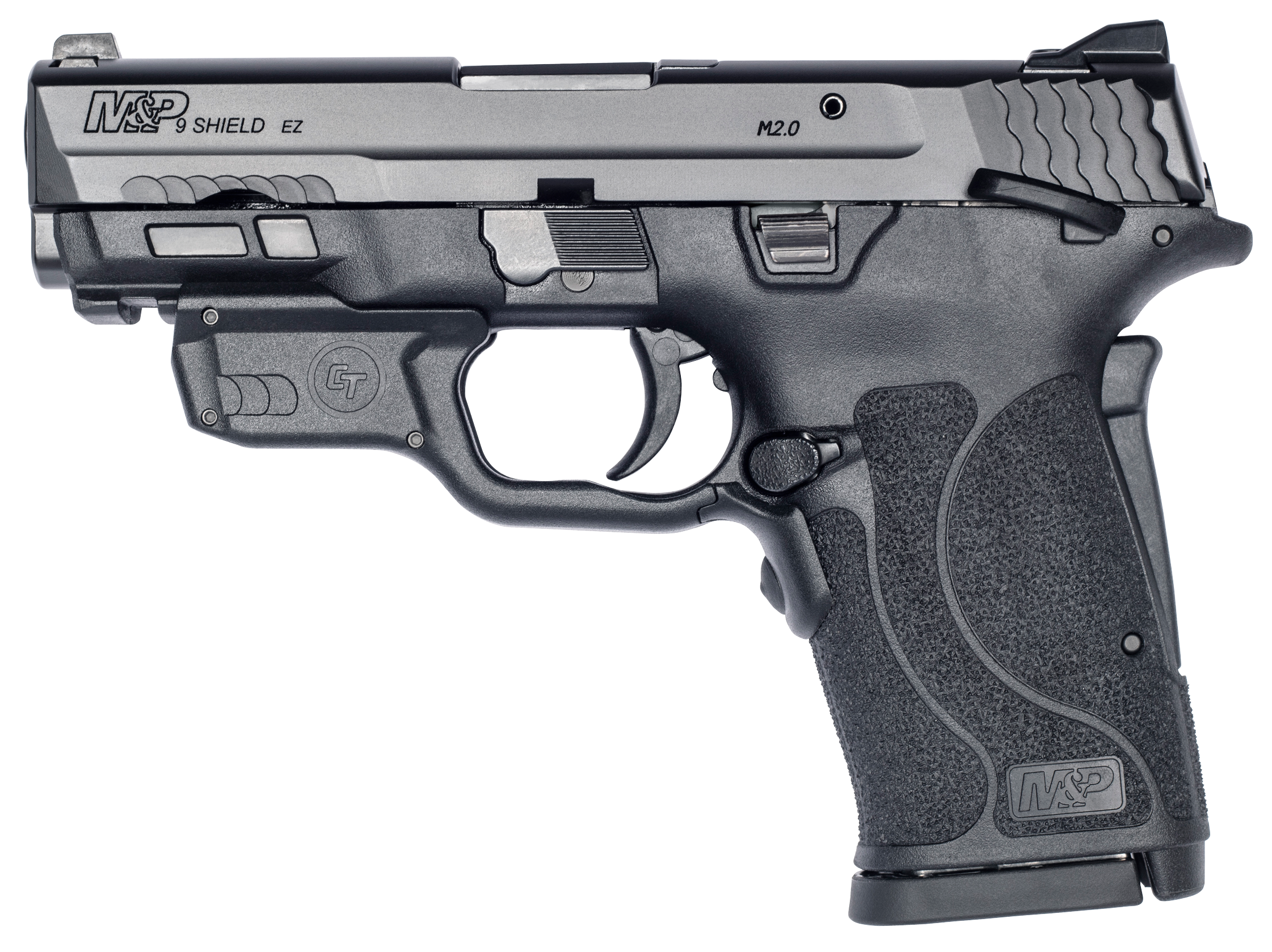 Image of Smith &Wesson M&ampP M2.0 Shield EZ Semi-Auto Pistol with Thumb Safety and Crimson Trace Red Laserguard