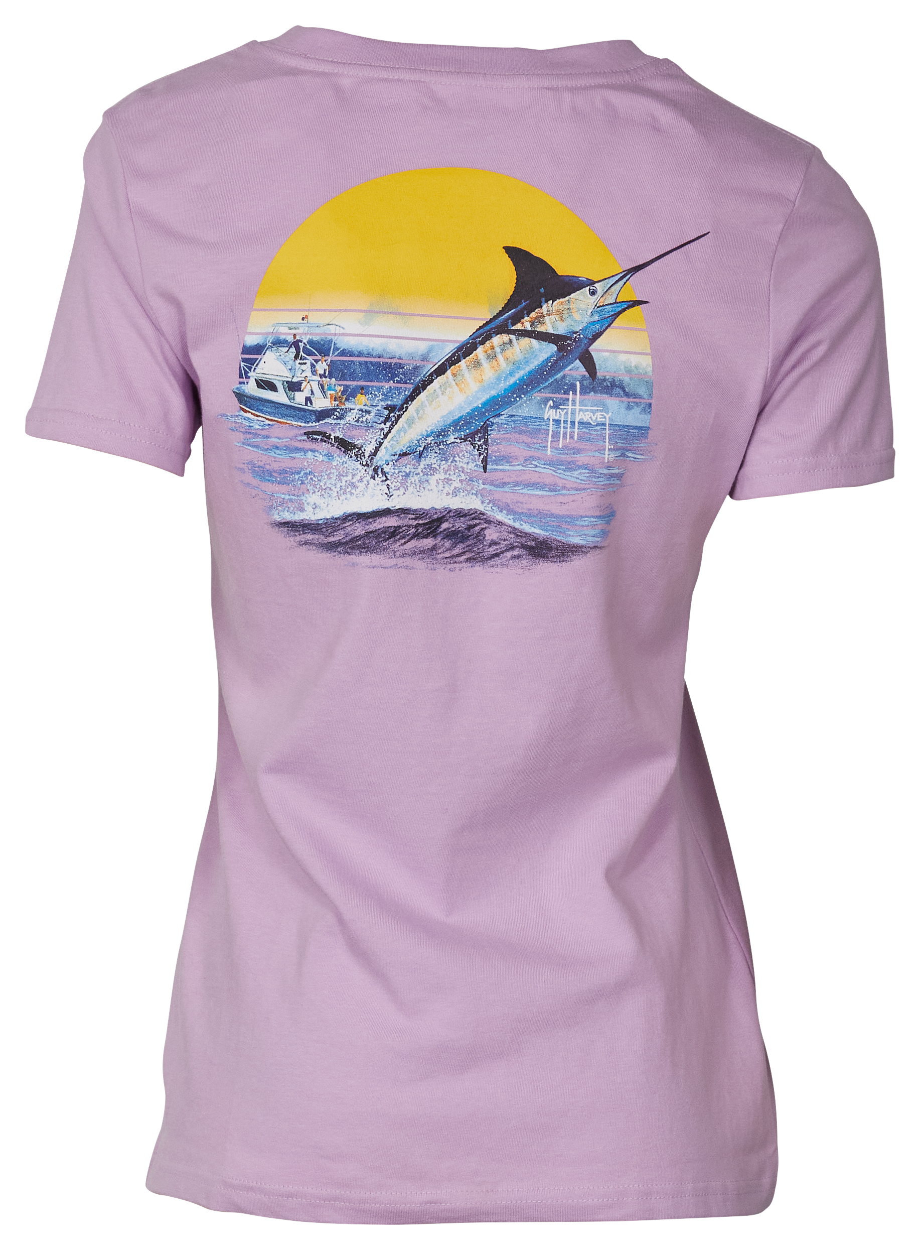 Guy Harvey Marlin Catch Short-Sleeve T-Shirt for Ladies - Lupine - XS