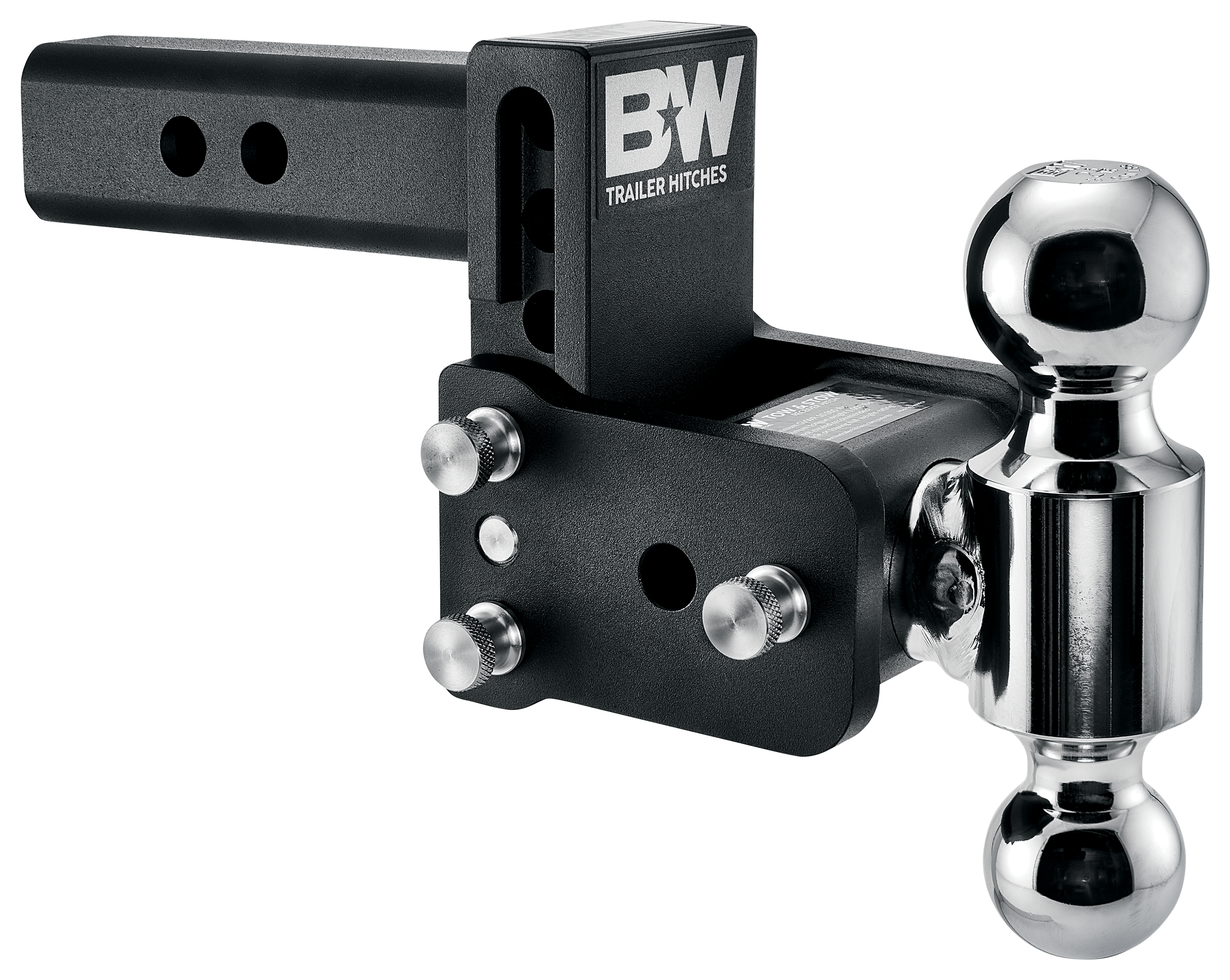 B&ampW Trailer Hitches Tow &Stow Receiver Hitch - Dual-Ball 2″ Shank - 3″ Drop/5″ Rise - B&W Trailer Hitches